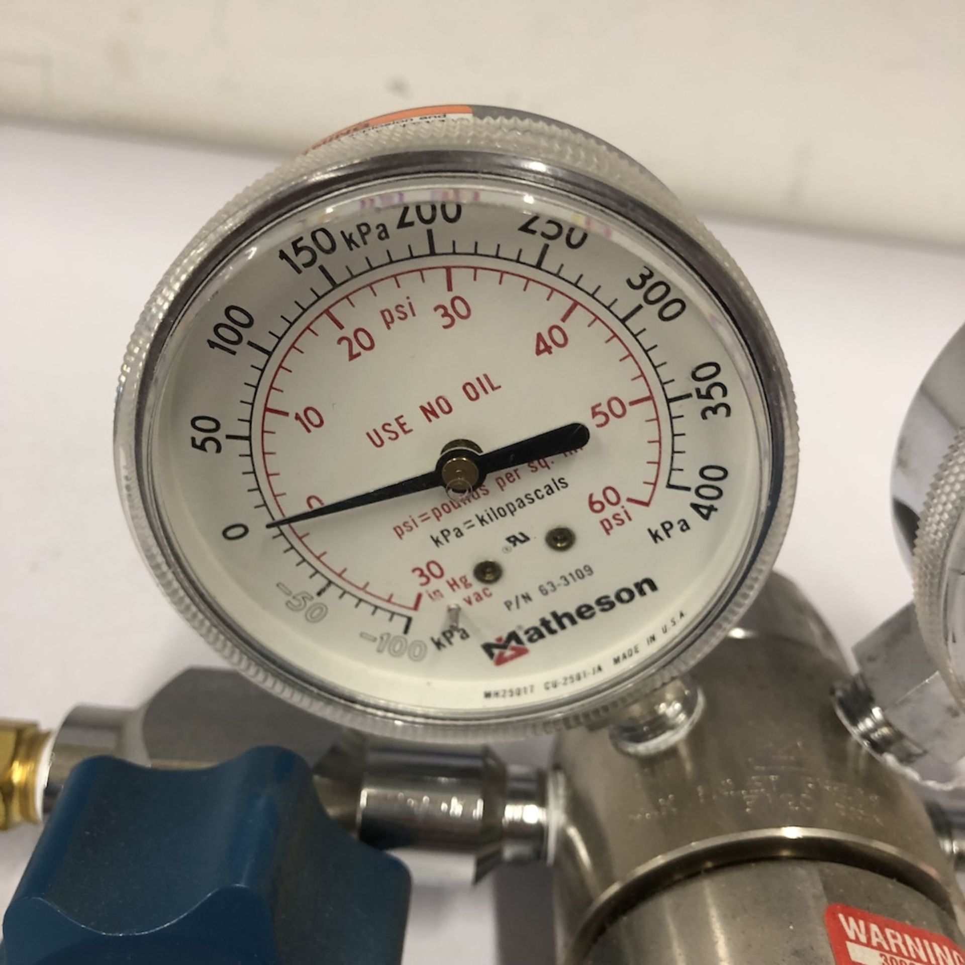 MATHESON 3121-580 MAX INLET PRESSURE REGULATOR Ê 1218 ALDERWOOD AVE. SUNNYVALE, CA. 94089 - Image 2 of 10