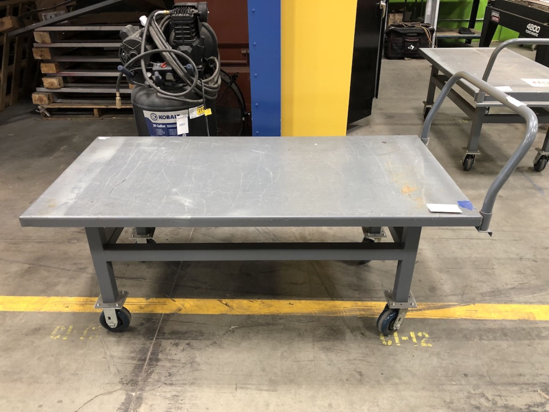 ULINE STEEL PLATFORM CART ( CONTENTS NOT INCLUDED ) 64IN L X 30 IN W X 37 IN H - Image 7 of 7