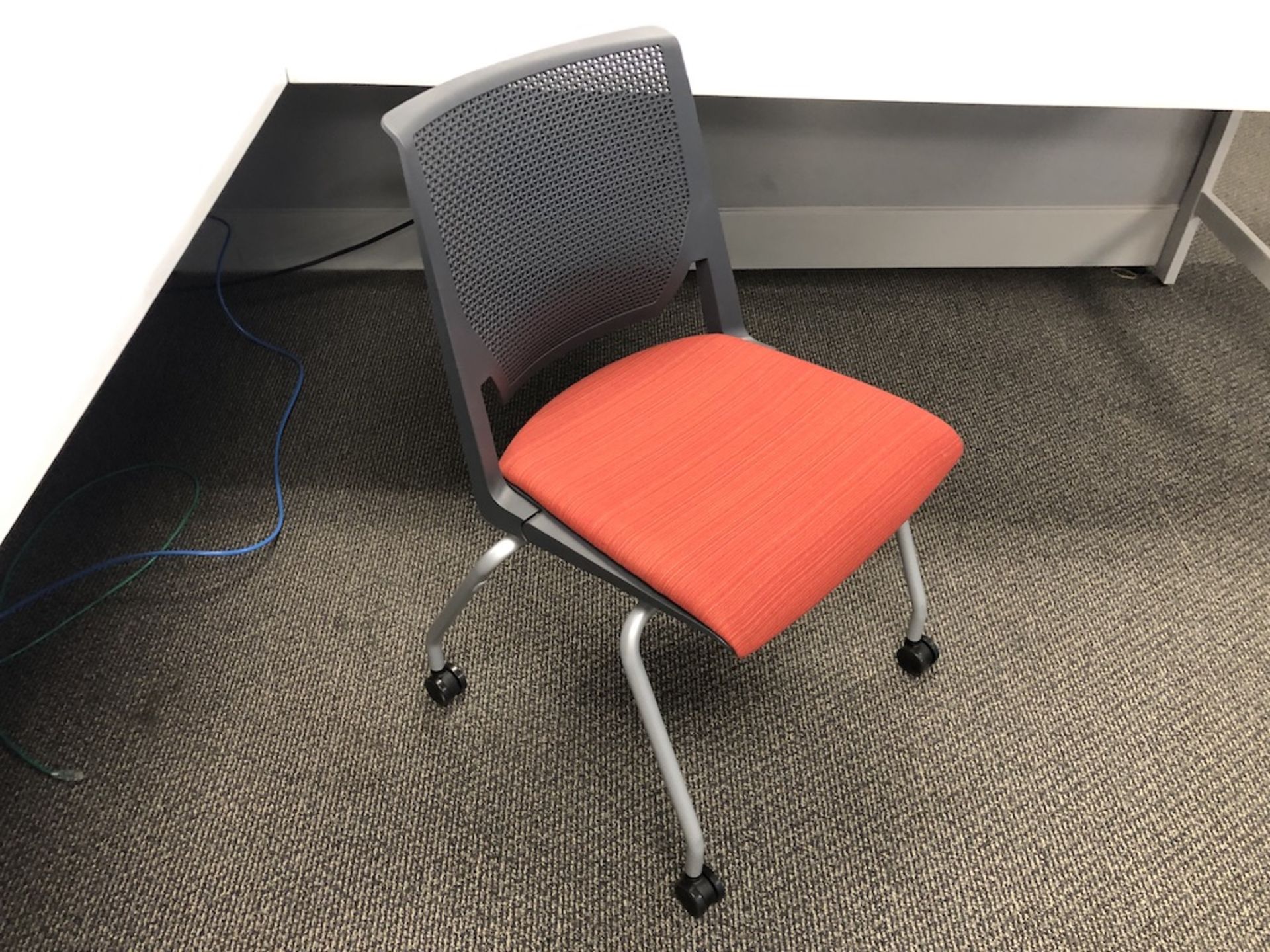 4 CASTER OFFICE CHAIR RED SEATING PAD   SCHNEIDER ELECTRIC- 6611 PRESTON AVE SUITE A - Image 2 of 3