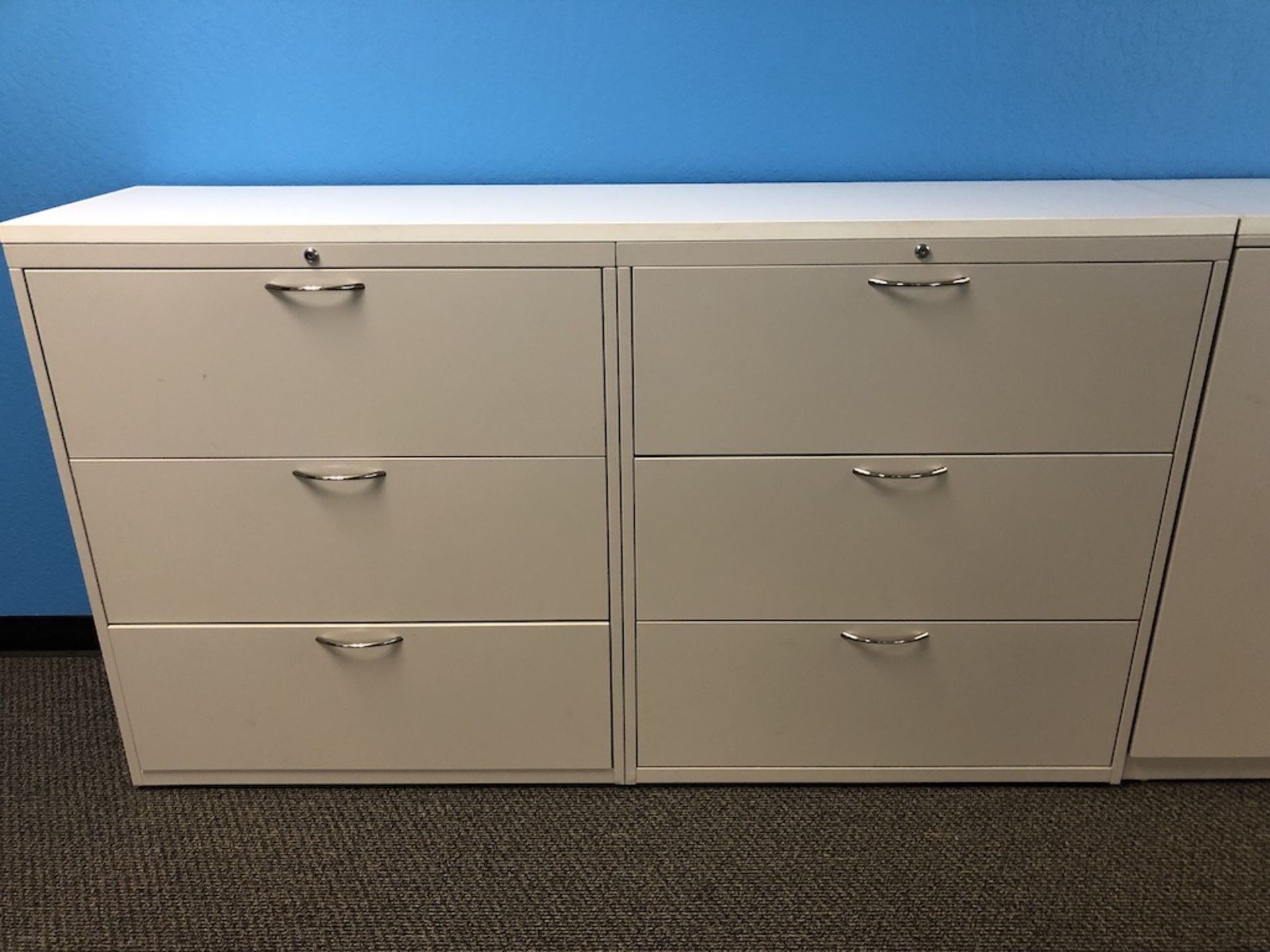 6 DRAWER OFFICE CABINET 6FT L X 18IN W X 41IN H   SCHNEIDER ELECTRIC- 6611 PRESTON AVE SUITE A - Image 5 of 5