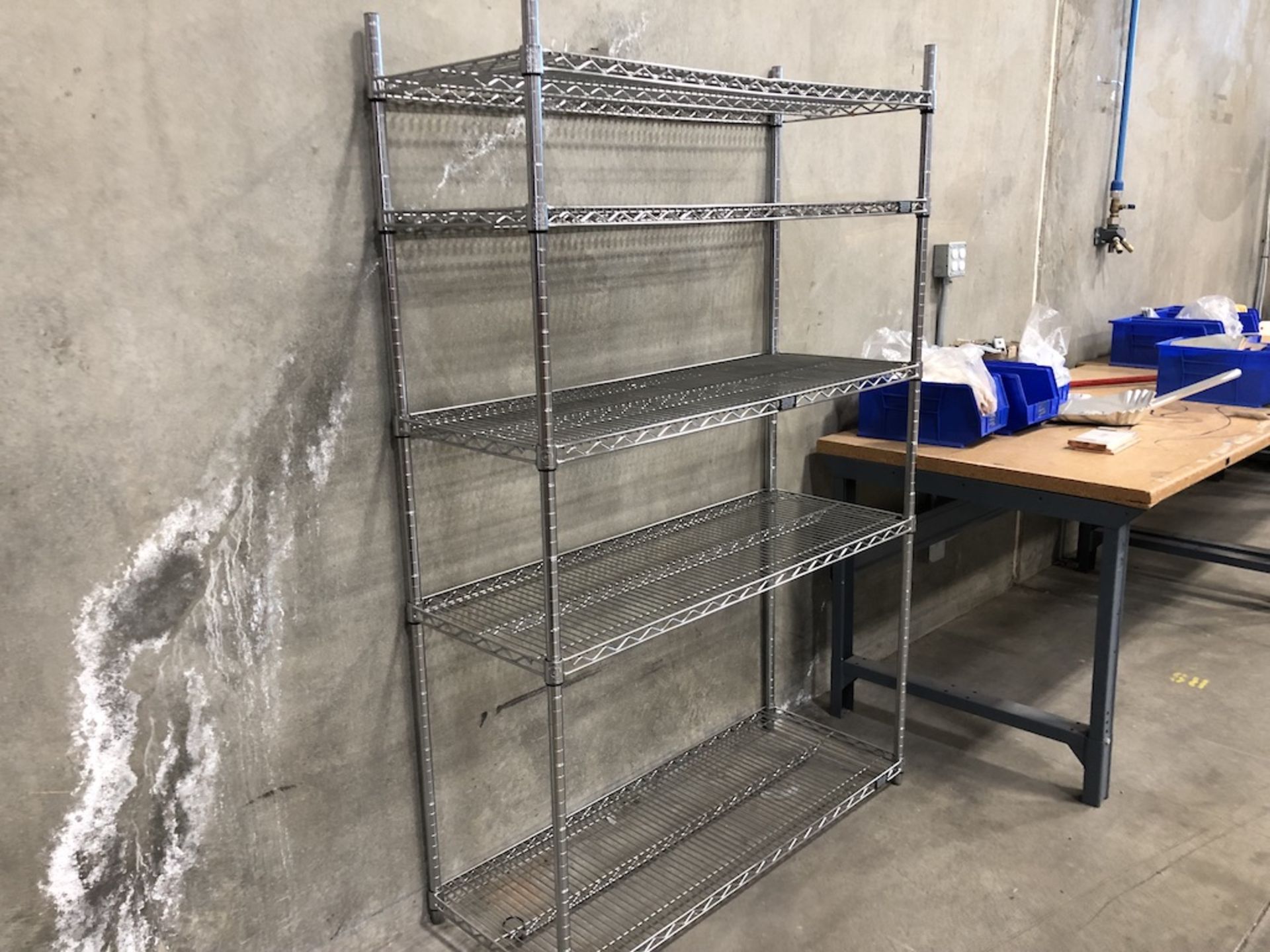 STEEL WIRE RACK 6FT H X 47IN L X 18IN W   SCHNEIDER ELECTRIC- 6611 PRESTON AVE SUITE A - Image 2 of 3