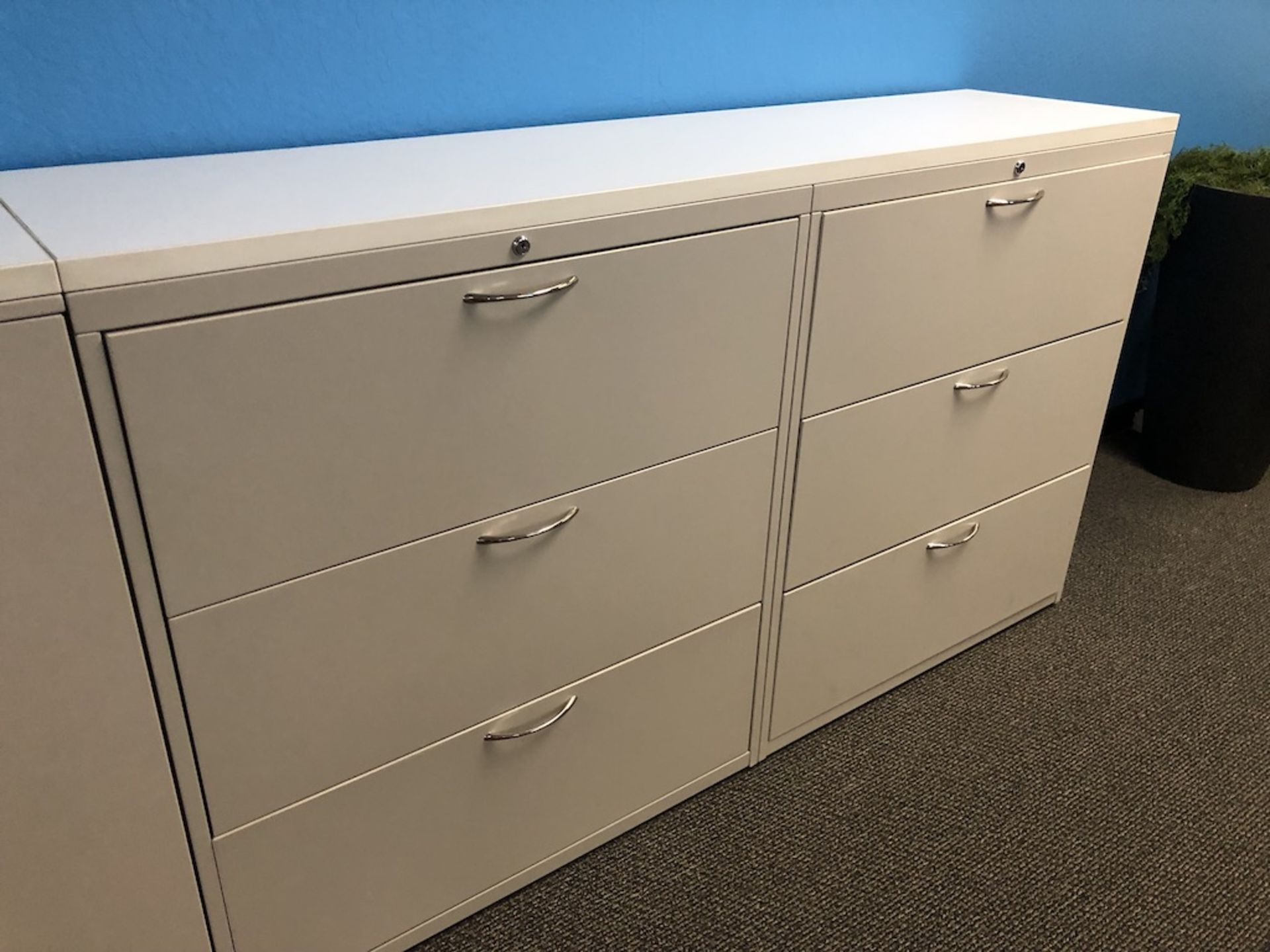 6 DRAWER OFFICE CABINET 6FT L X 18IN W X 41IN H   SCHNEIDER ELECTRIC- 6611 PRESTON AVE SUITE A - Image 4 of 4