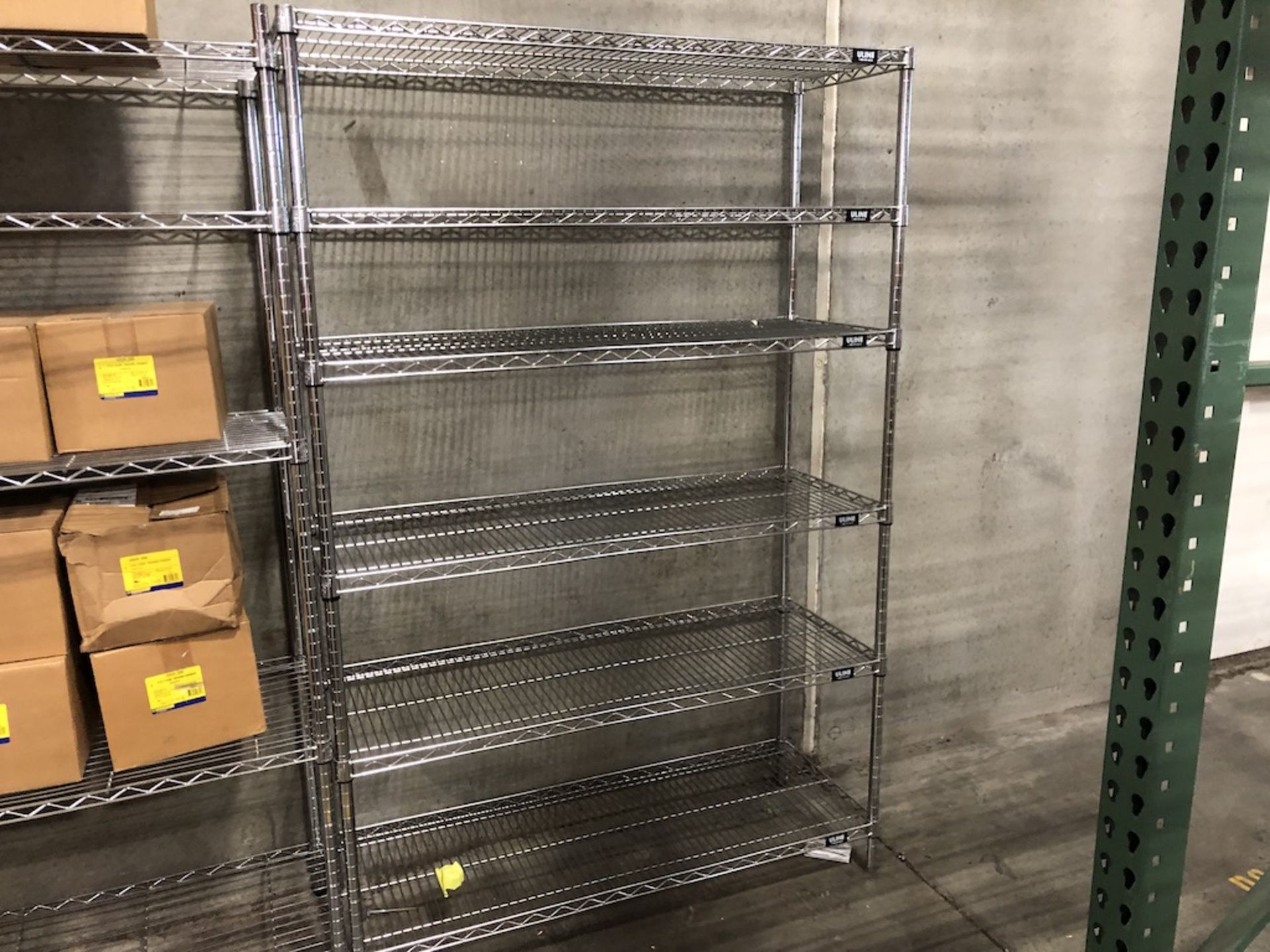 ULINE STEEL WIRE RACK 6FT H X 47IN L X 18IN W   SCHNEIDER ELECTRIC- 6611 PRESTON AVE SUITE A - Image 3 of 3