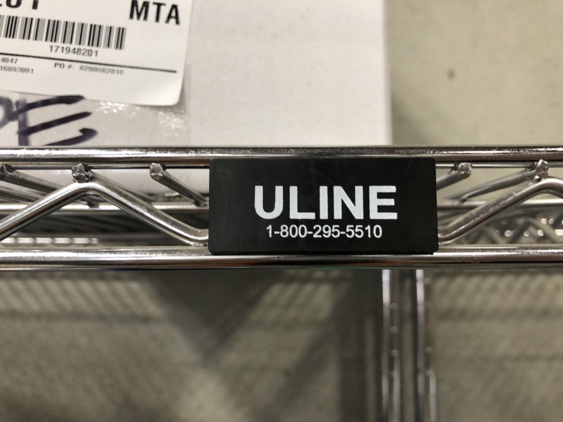 ULINE STEEL WIRE RACK 6FT H X 47IN L X 18IN W  ( NOT CONTENTS INCLUDED )  SCHNEIDER ELECTRIC- 6611 - Image 2 of 3