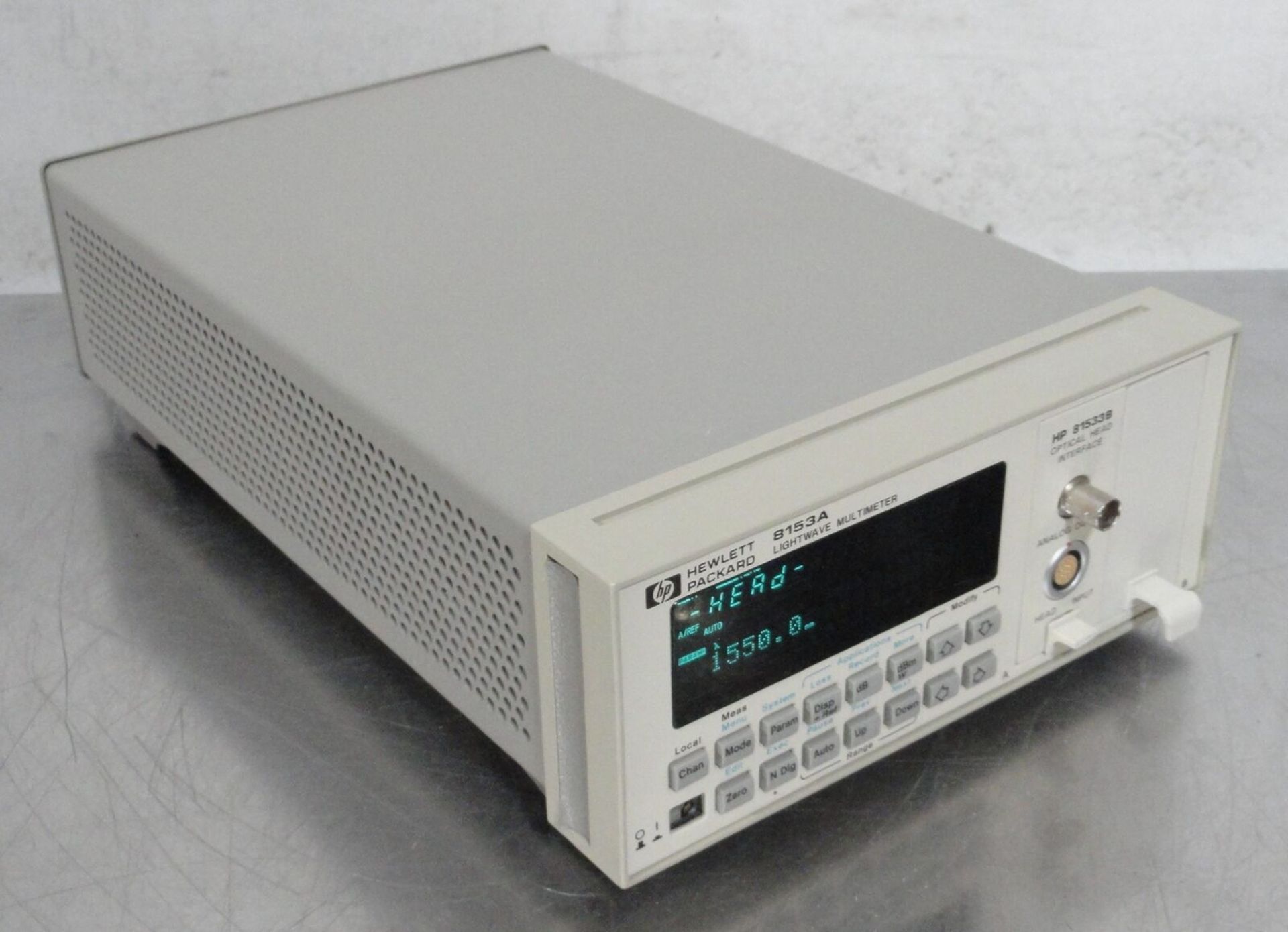 HP 8153A Lightwave Multimeter w/ 1x 81533B Optical Head Interface - Gilroy