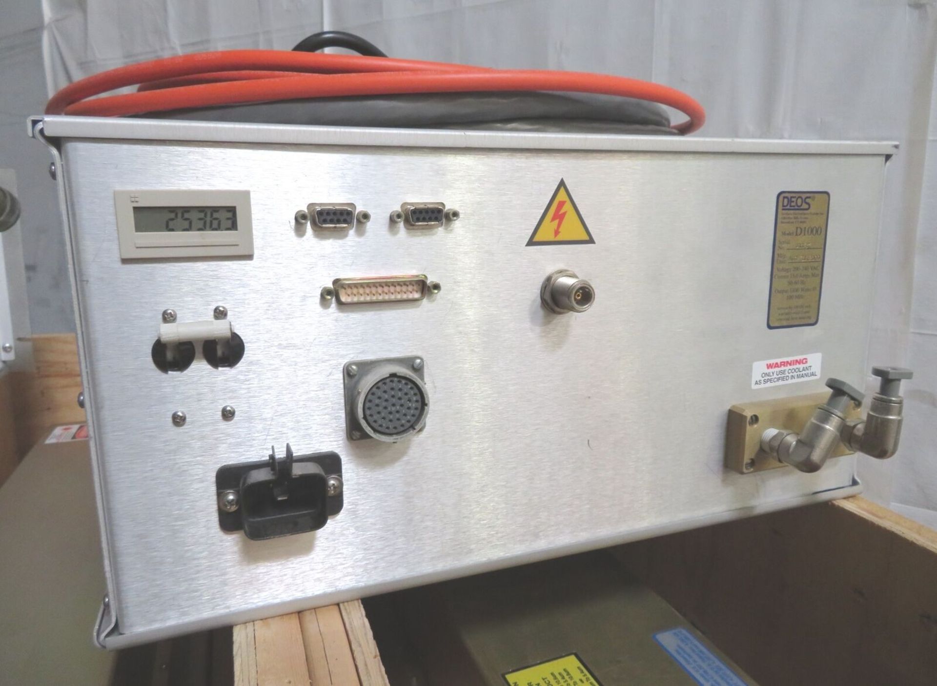 Lot 3 DEOS DeMaria ElectroOptics SPL100 CO2 Lasers (2) D1000 Controllers - Gilroy - Image 9 of 12