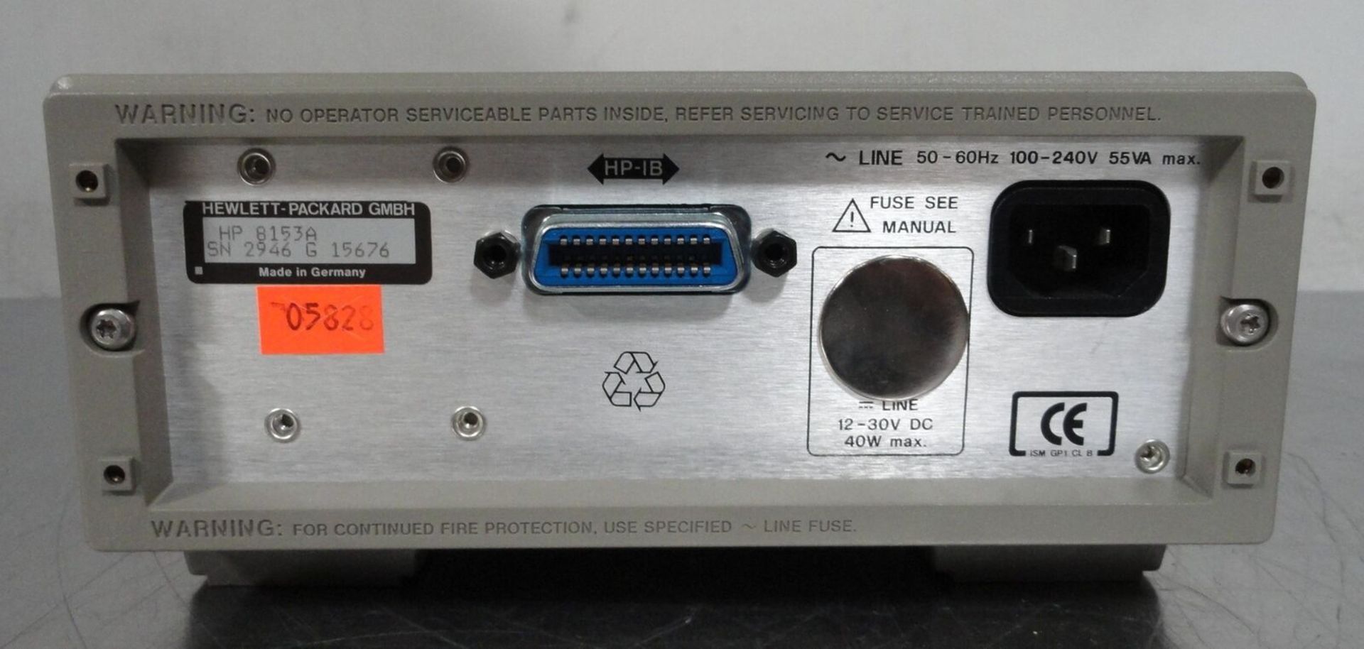 HP 8153A Lightwave Multimeter w/ 1x 81533B Optical Head Interface - Gilroy - Image 5 of 6