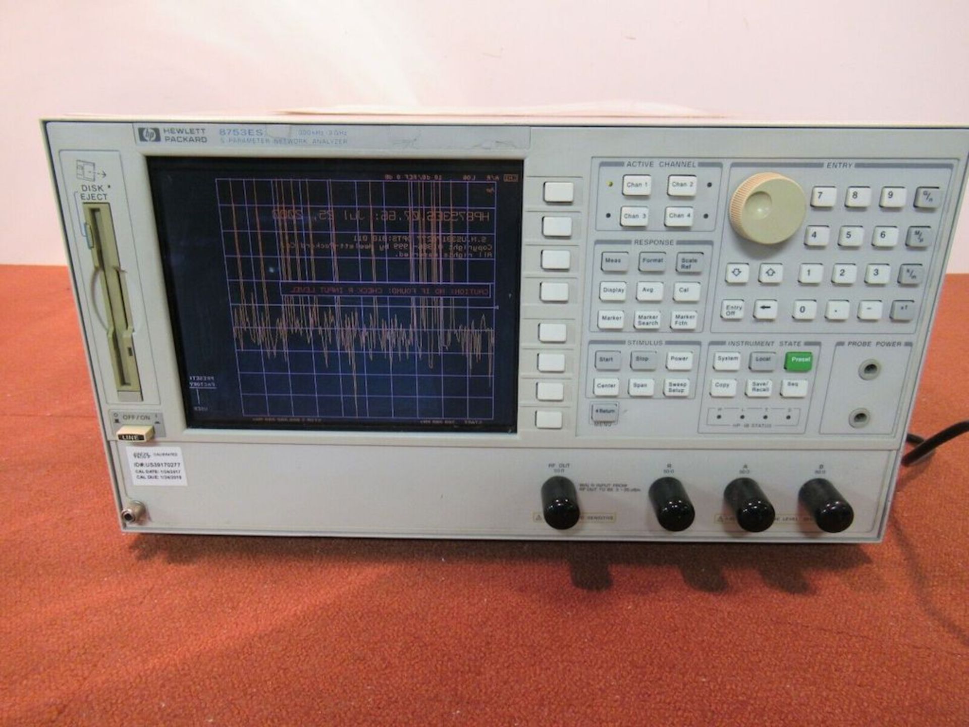 Hp 8753Es S-Parameter Network Analyzer 300Khz - 3Ghz With Cord P/N 350-000375 3