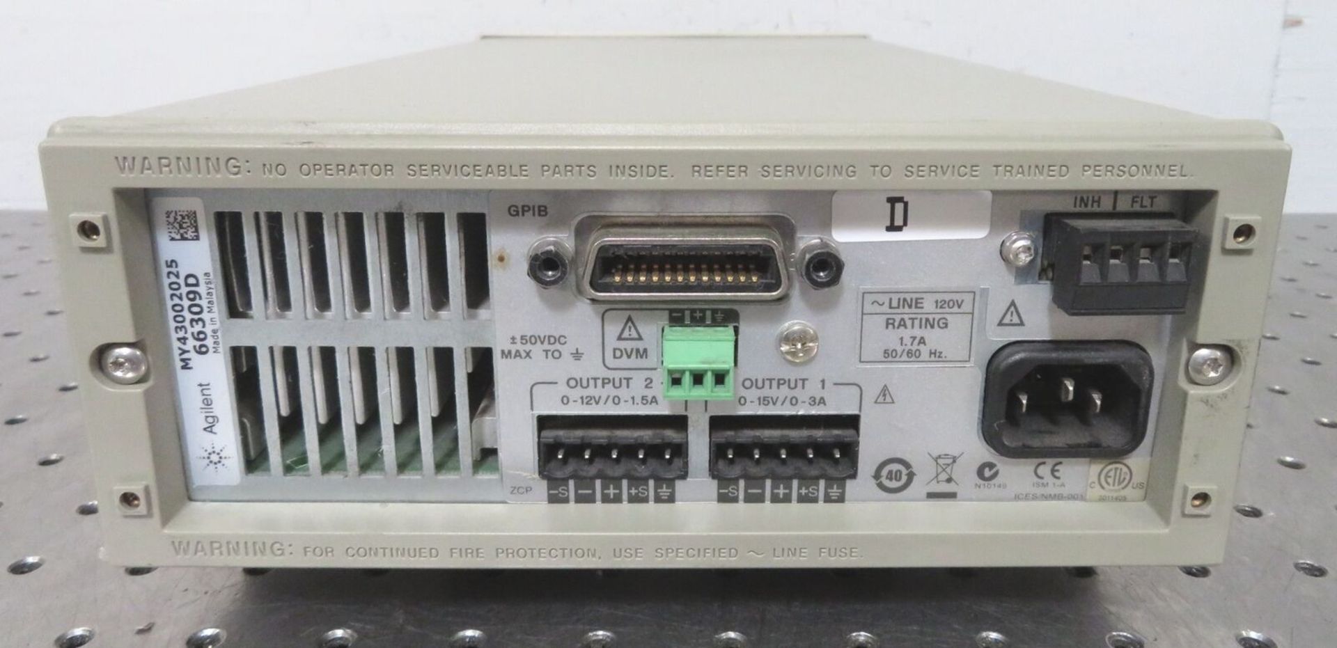 Agilent 66309D Dual Output Mobile Communications DC Source - Gilroy - Image 6 of 6
