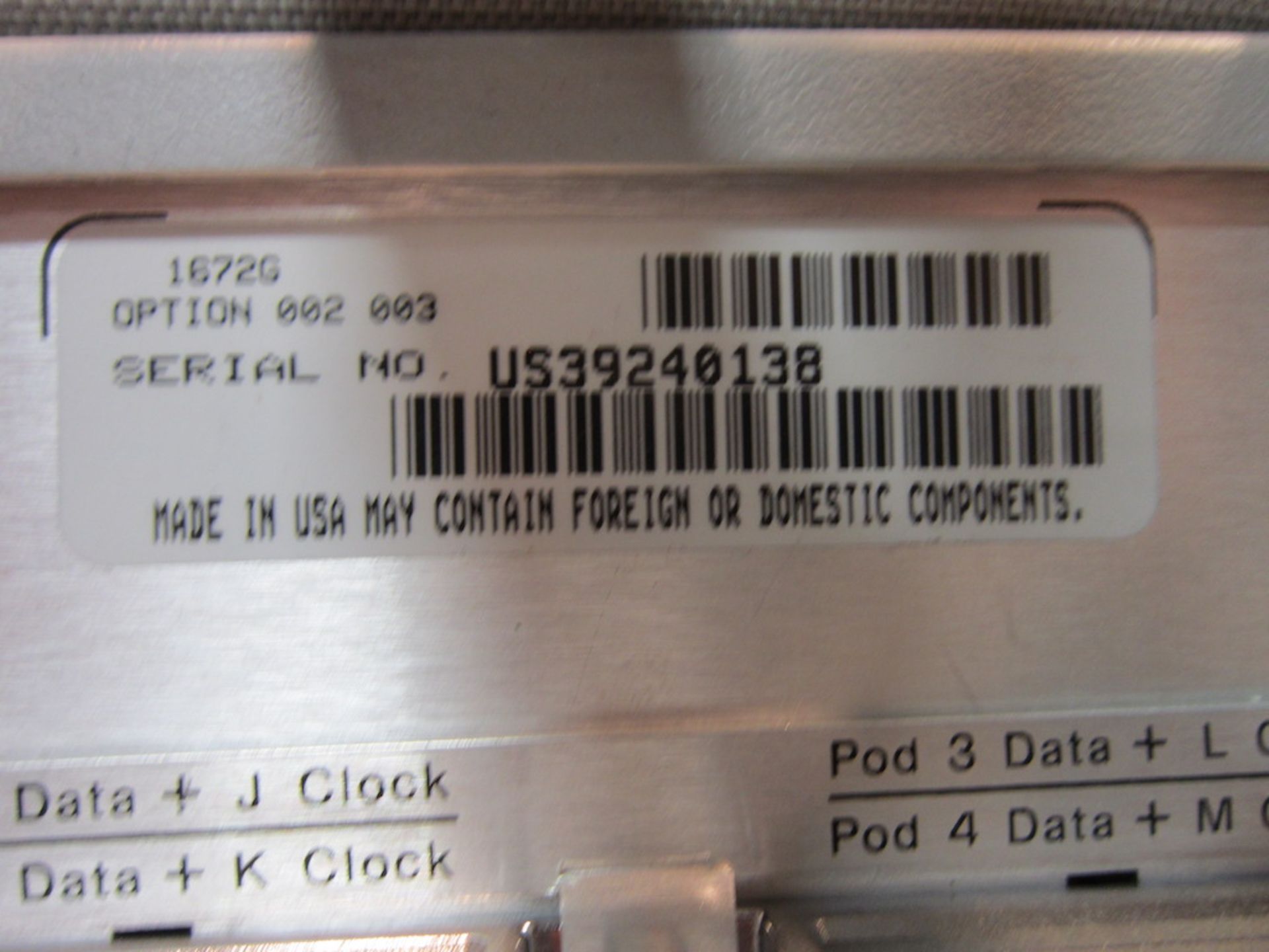 Hewlett Packard 1672G Logic Analyzer Option 002, 003 - Image 5 of 7