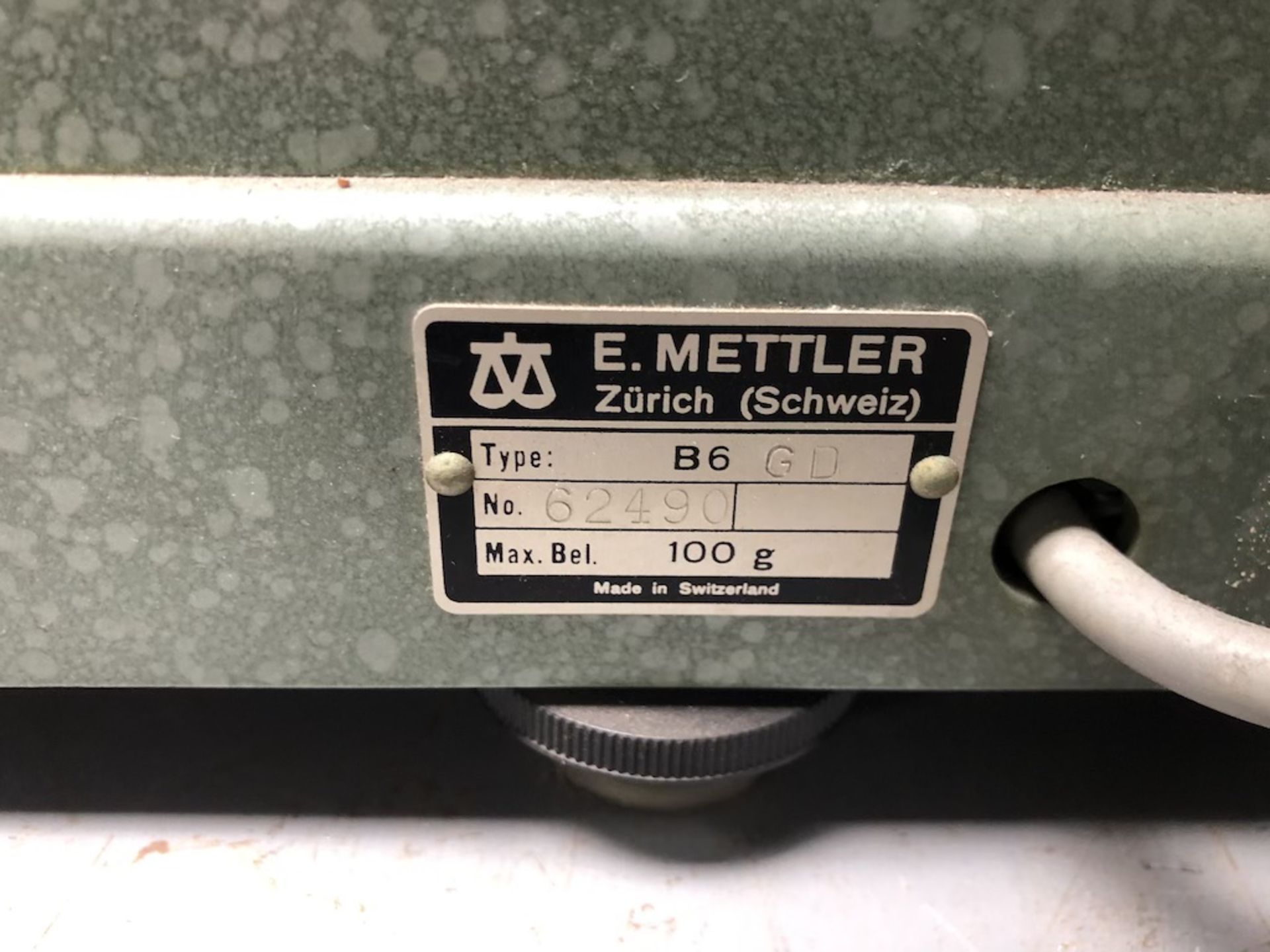 METTLER INSTRUMENT CORP. B6GD ANALYTICAL SCALE 62490 - Image 9 of 9