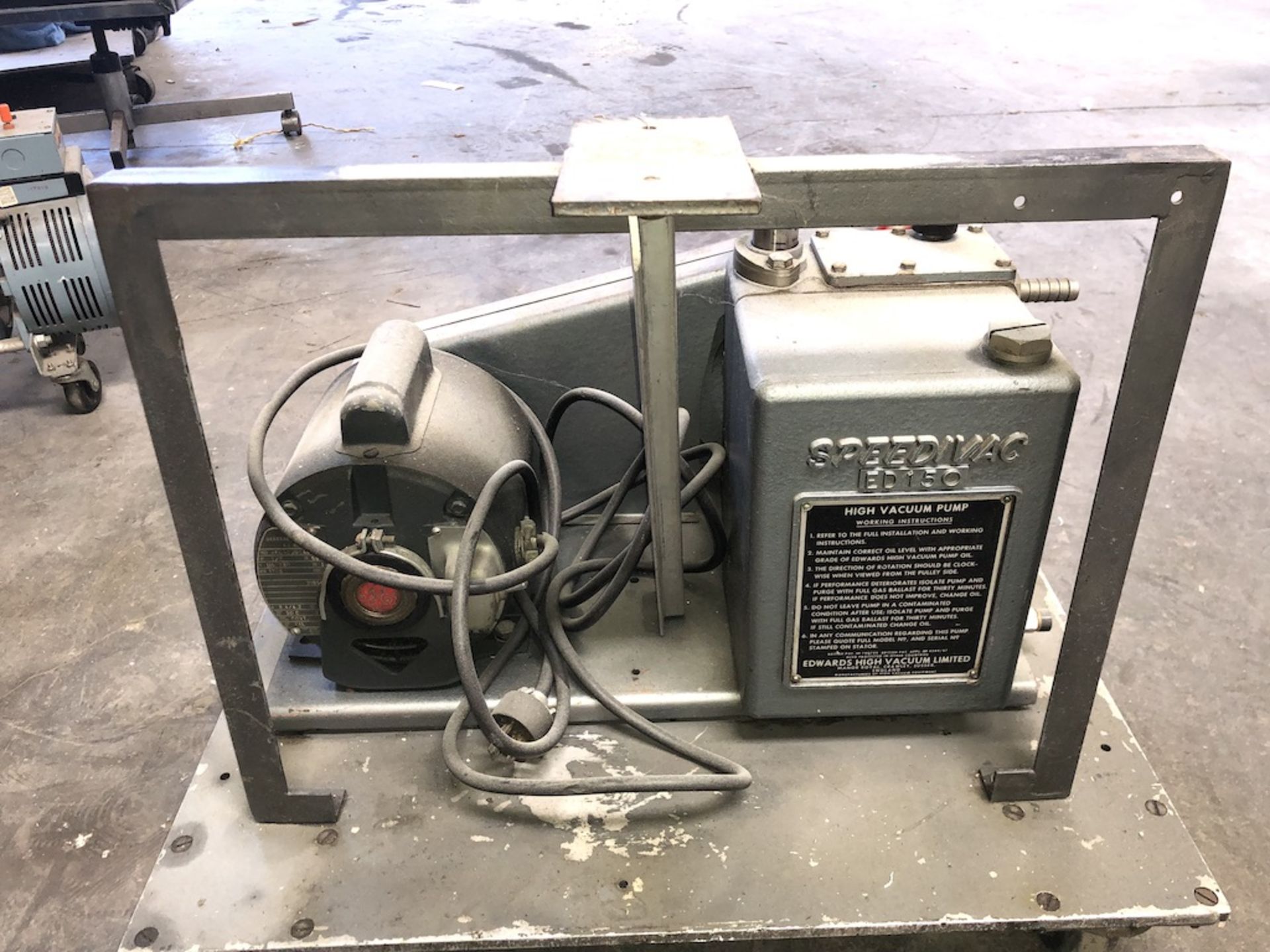 EDWARDS HIGH VACUUM SPEEDIVAC ED150 HIGH VACUUM PUMP - Image 4 of 8