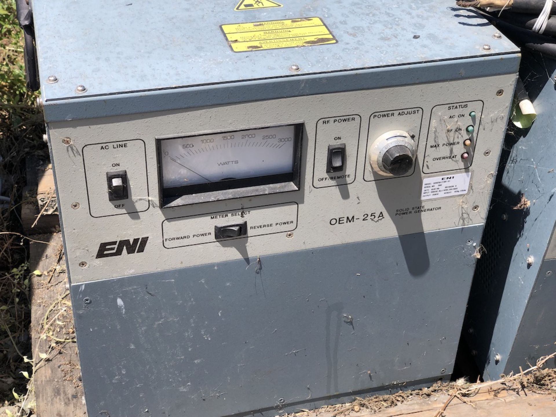 QTY OF 2 ITEMS: ENI OEM-25A SOLID STATE RF POWER GENERATORS 2500W @ 13.56MHZ - Image 2 of 4