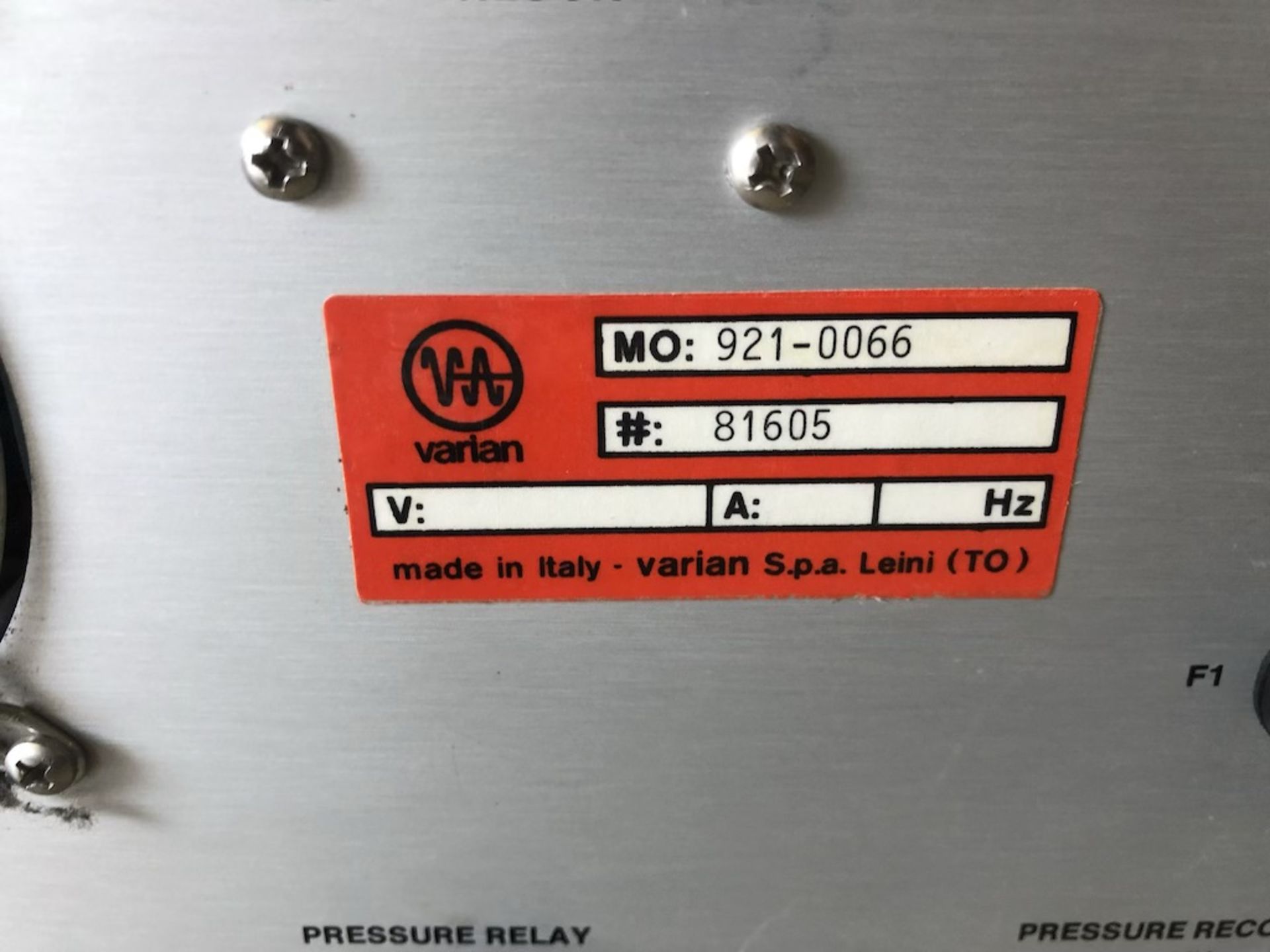 VARIAN 921-0066 MULITPLE VAC ION PUMP CONTROL UNIT 81605 - Image 9 of 9