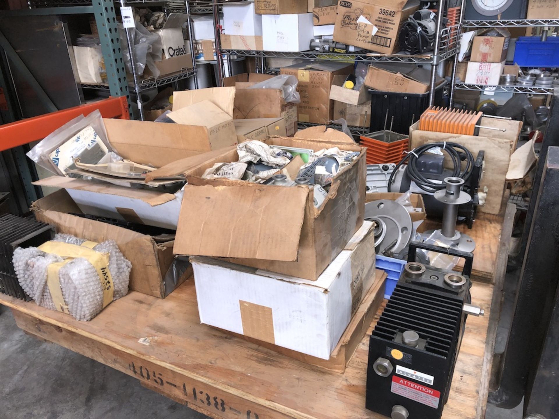 PALLET OF ALCATEL VACUUM PARTS