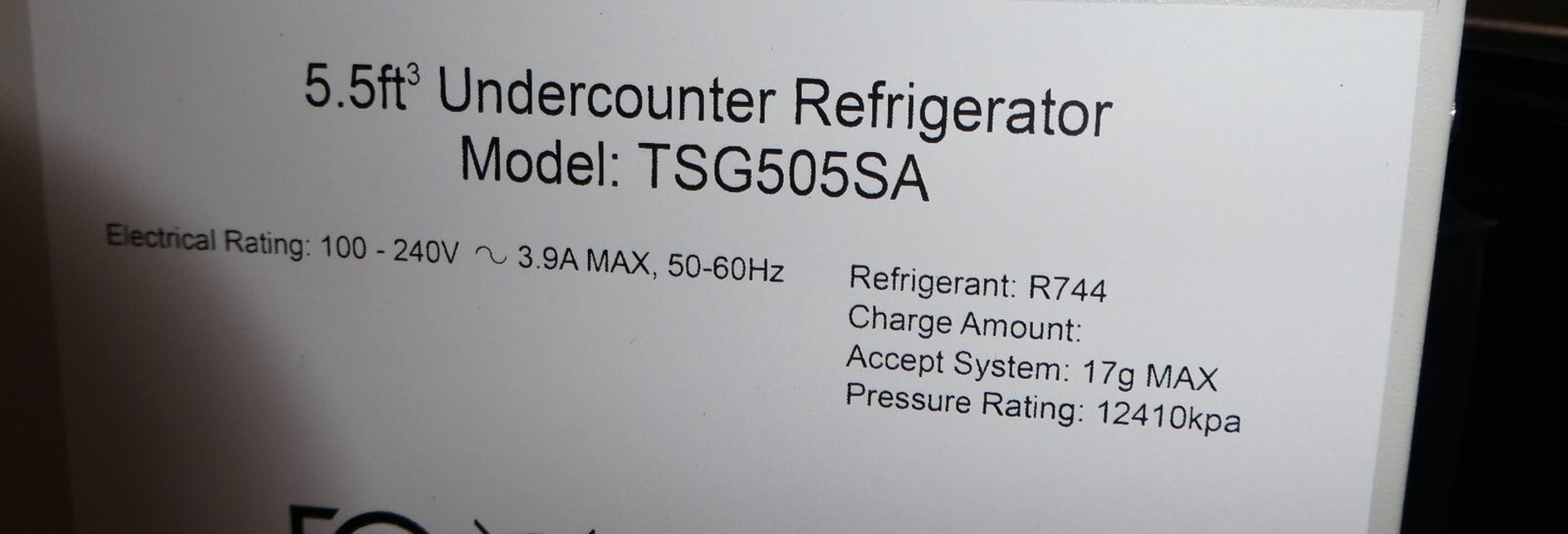 Thermo Scientific Undercounter Lab Refrigerator TSC Series TSG505SA. Thermometer not included. - Image 8 of 9