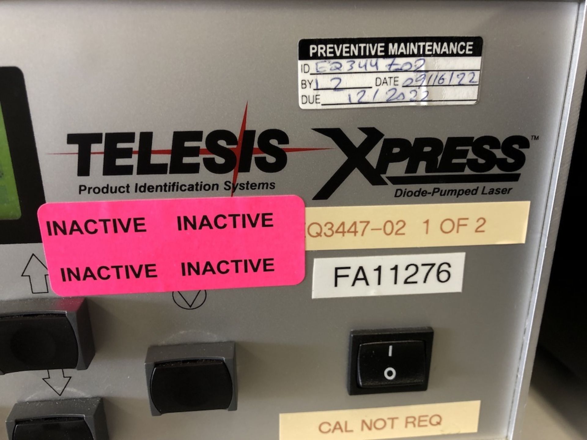 TELESIS XPRESS XP1C DIODE-PUMPED LASER 115/230V, 6/3A, 50/60HZ W/ CAMBRIDGE TECHNOLOGY PROSERIES I - Image 4 of 12