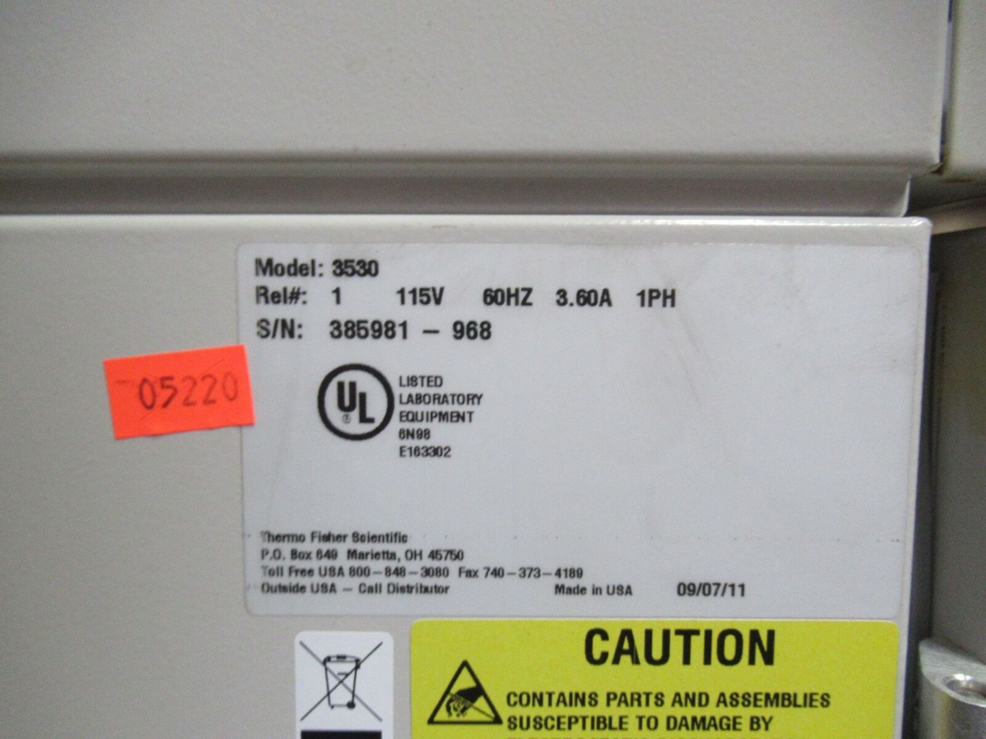 Fisher Scientific Isotemp 3530 Water Jacketed CO2 Incubator - Image 9 of 9