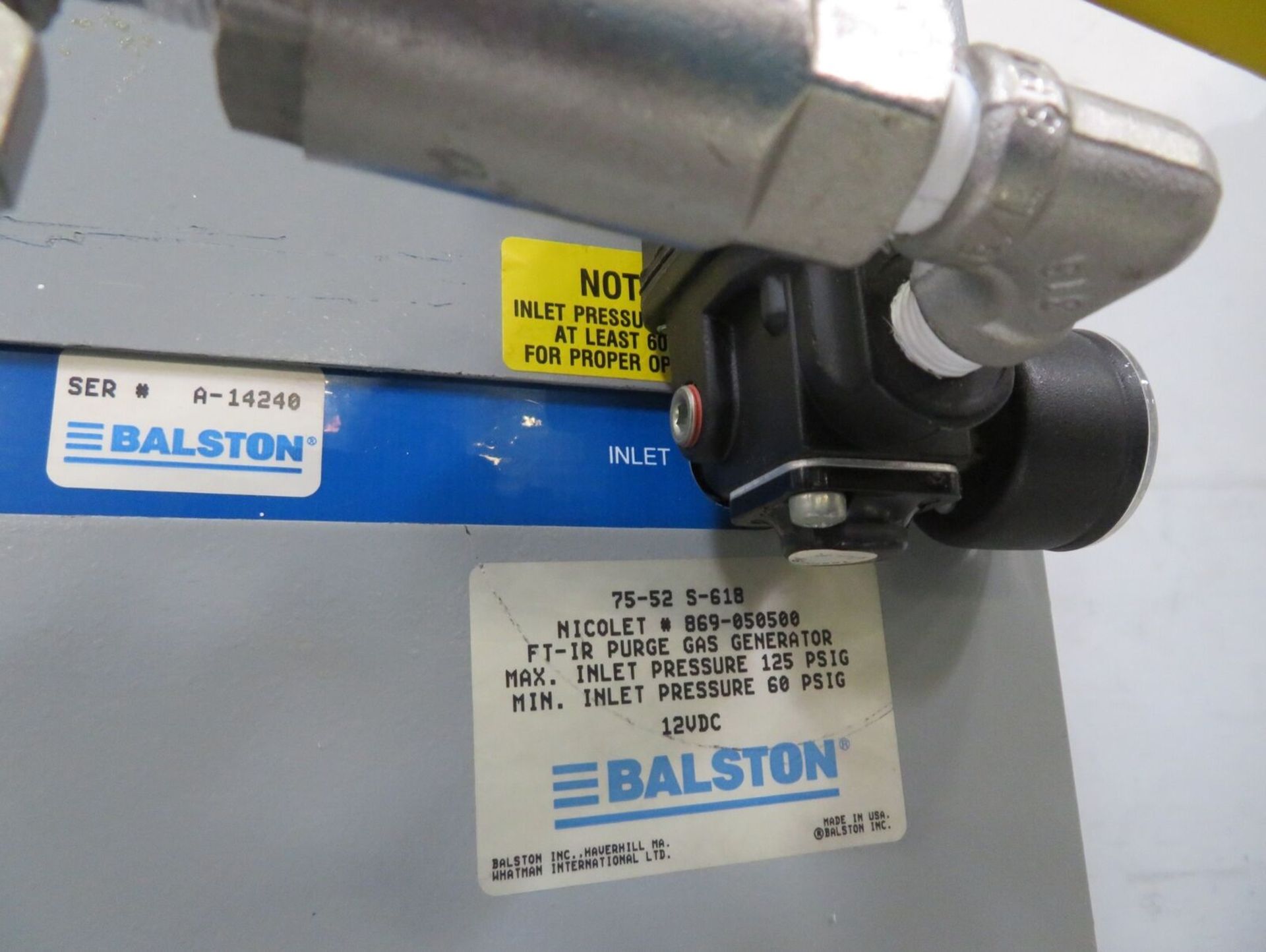BALSTON 75-52 FT-IR Purge Gas Generator for FT-IR Spectrometers - Image 9 of 9