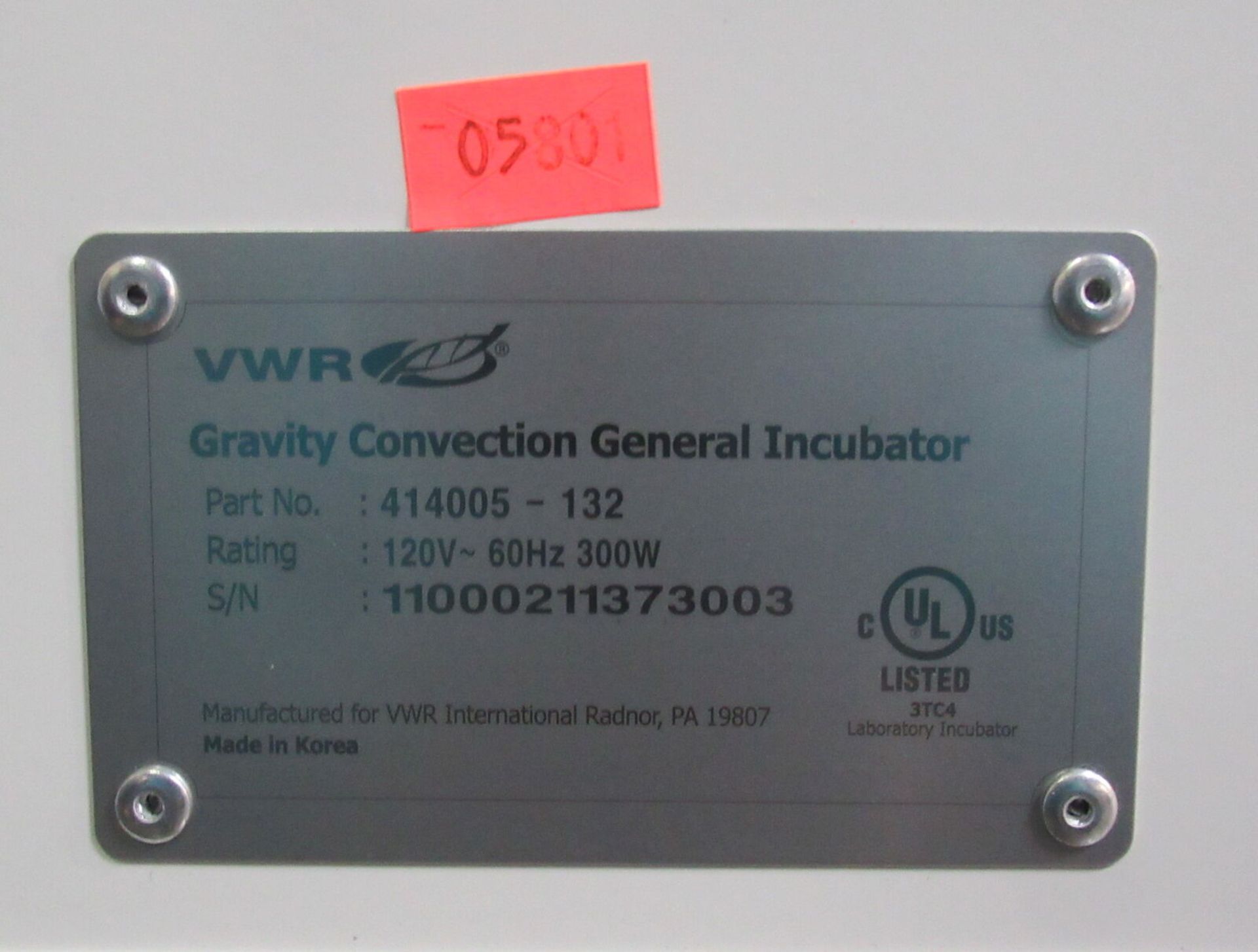 VWR 414005-132 Gravity Convection General Incubator - Image 8 of 8