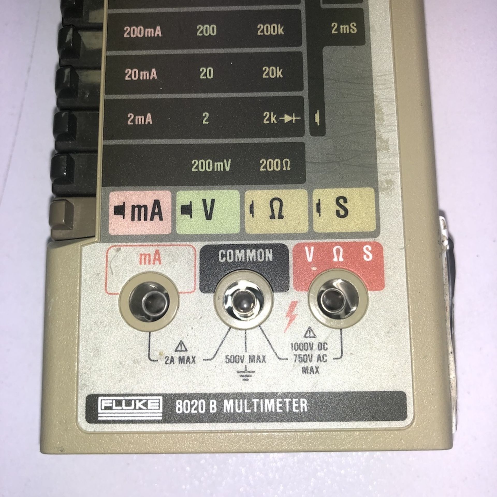 FLUKE 8020B MULTIMETER Ô 1218 ALDERWOOD AVE, SUNNYVALE, CA. 94089 - Image 2 of 4