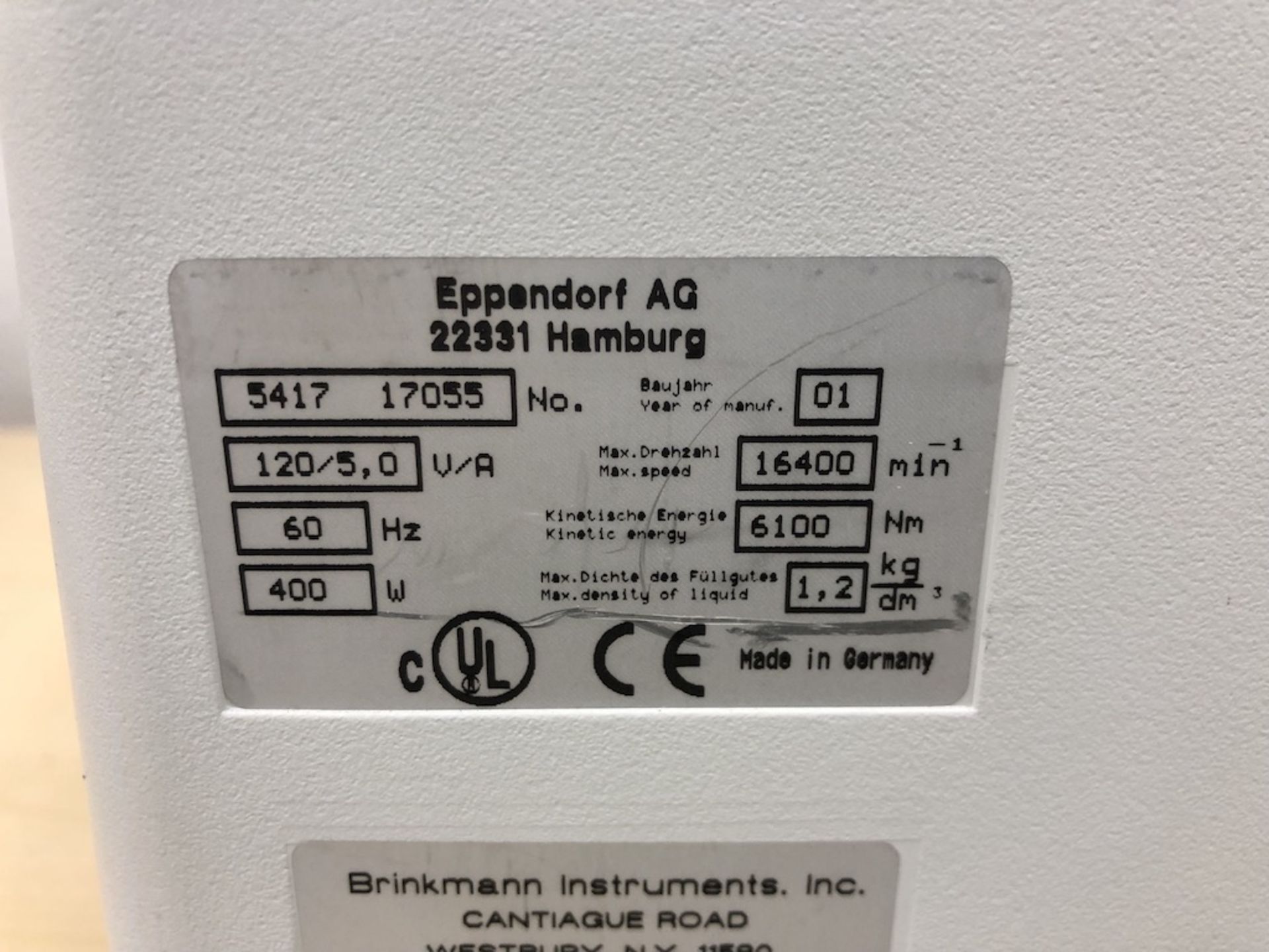 EPPENDORF 5417C CENTRIFUGE 17055 - Image 7 of 8