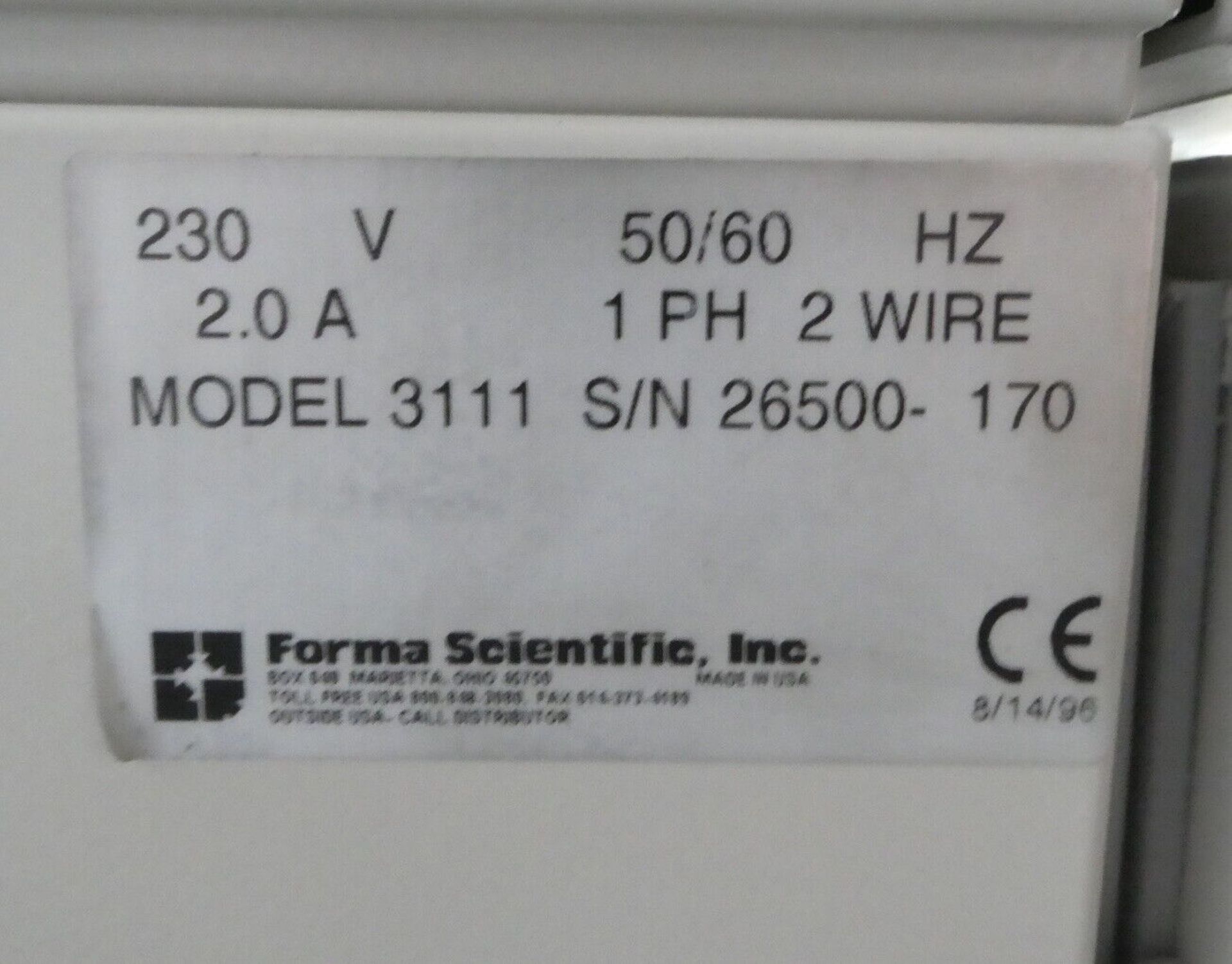 Forma Scientific CO2 Water Jacketed Incubator Model 3111 - Image 5 of 9