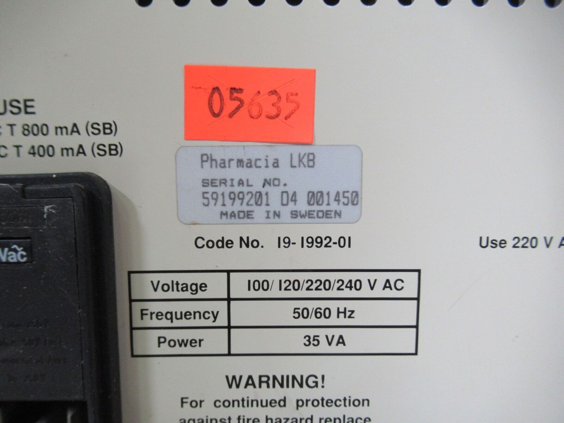 Pharmacia P-50 Pump 19-1992-01 for Liquid Chromatography - Image 4 of 4
