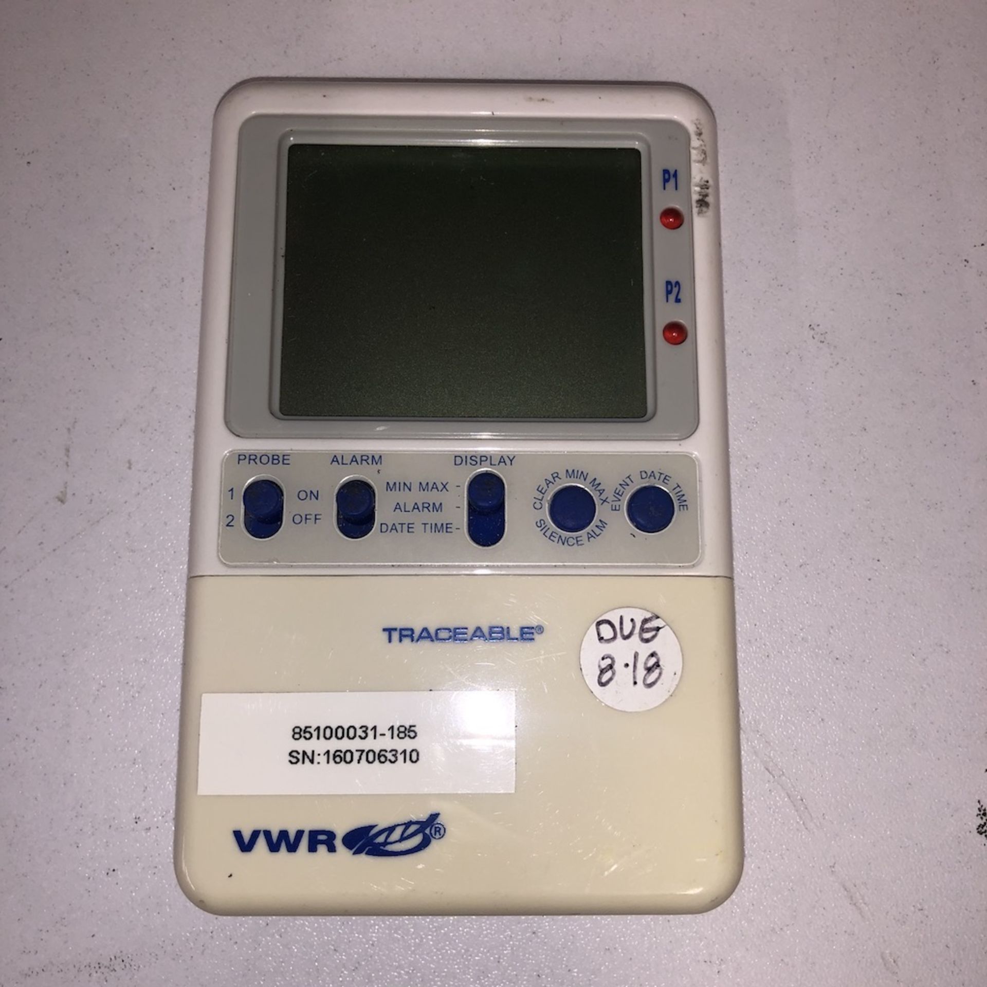 VWR 8904-746 TRACEABLE REFRIGERATOR/FREEZER THERMOMETER Ê 1218 ALDERWOOD AVE. ÊSUNNYVALE, CA Ê94089