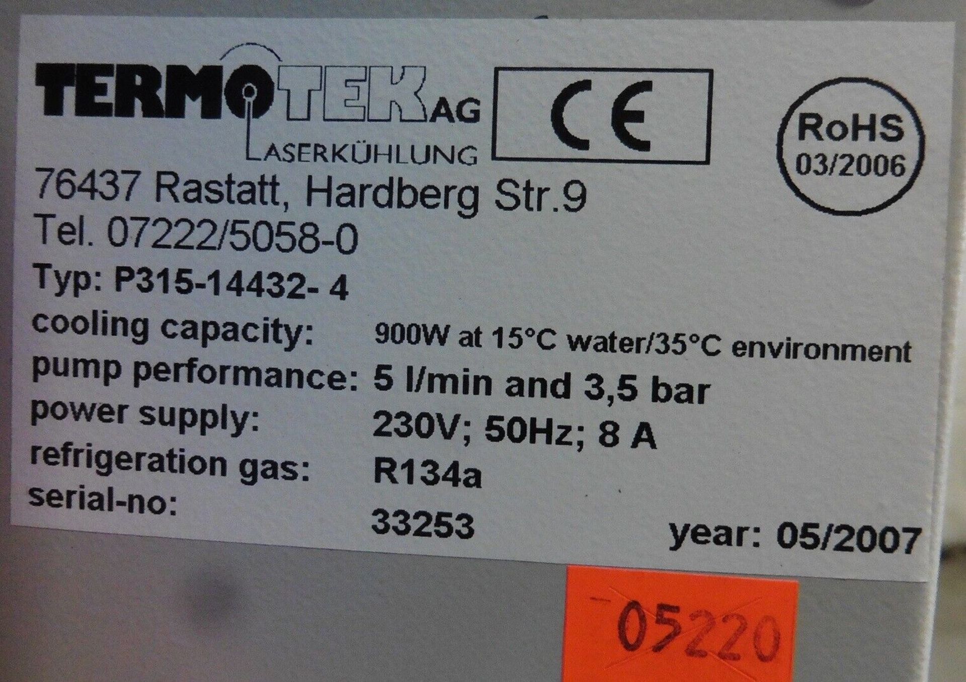 Thermotek AG P315-14432-4 Recirculating Chiller - Image 9 of 12