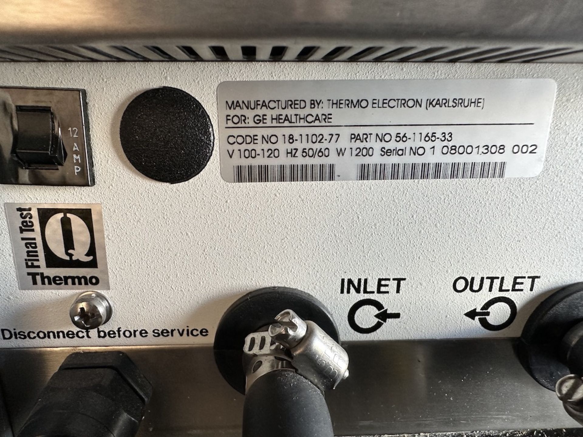 GE MultiTemp III Refrigerating Circulator Chiller s/n 108001308002 - Image 4 of 4