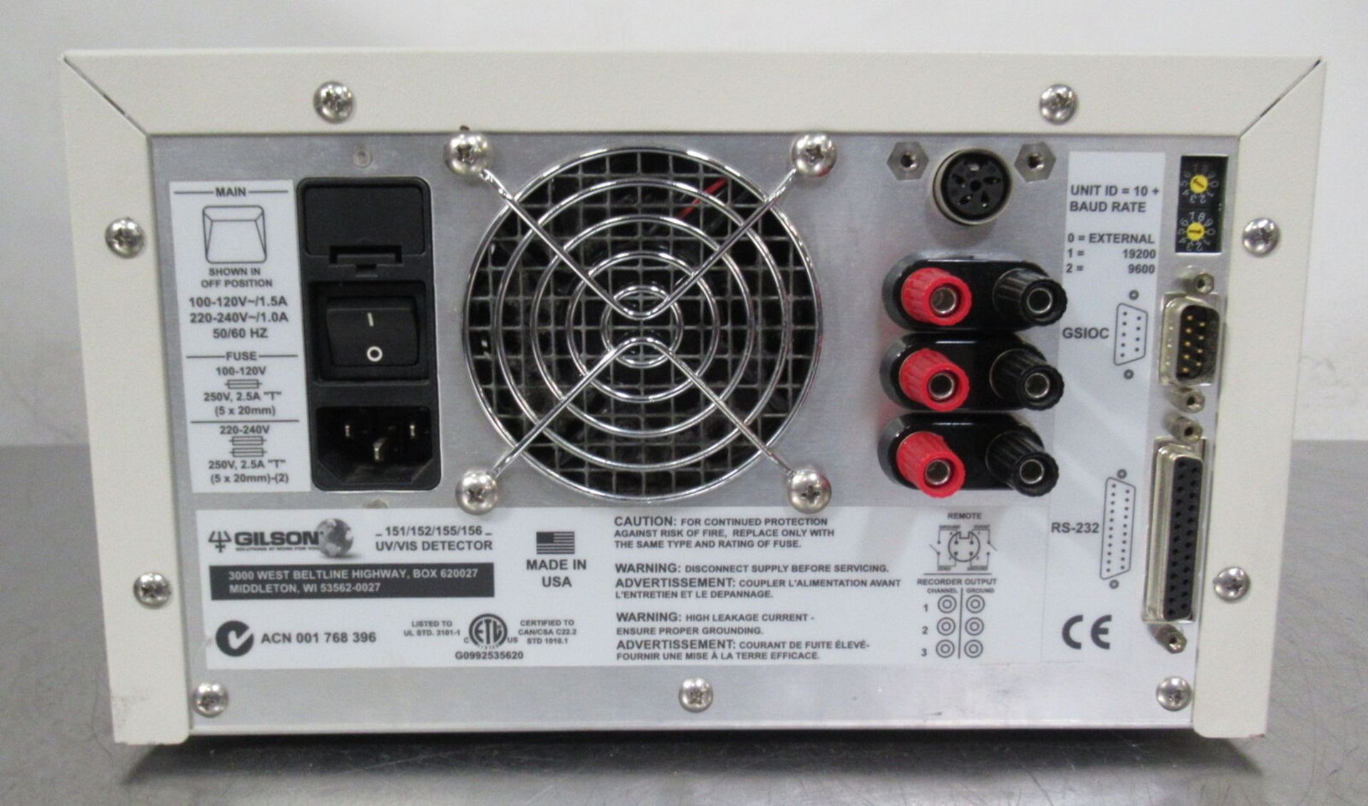 Gilson 156 UV/Vis HPLC Detector - Image 4 of 6