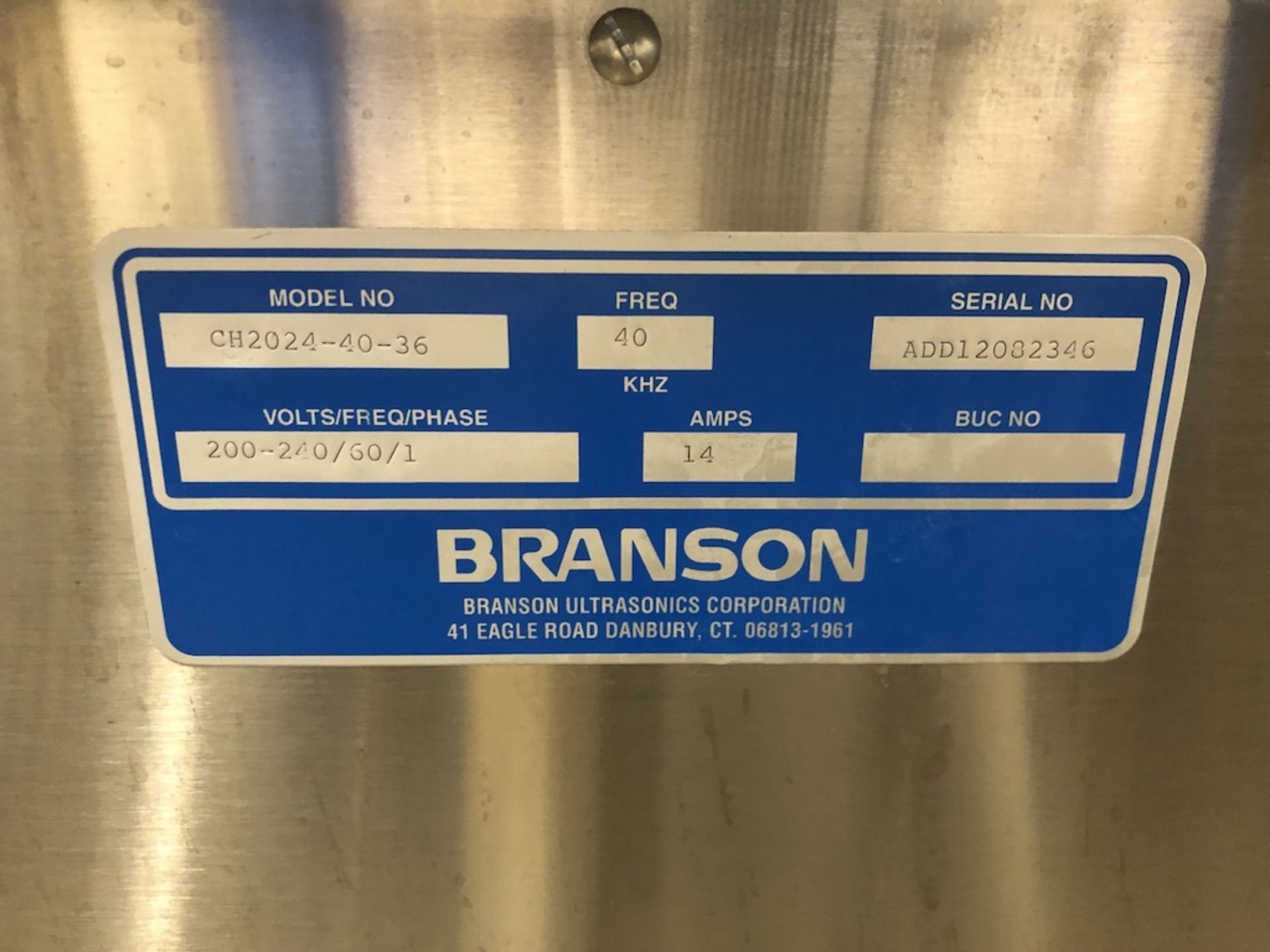 BRANSON CH2024-40-36 ULTRA SONIC CLEANER - Image 2 of 8