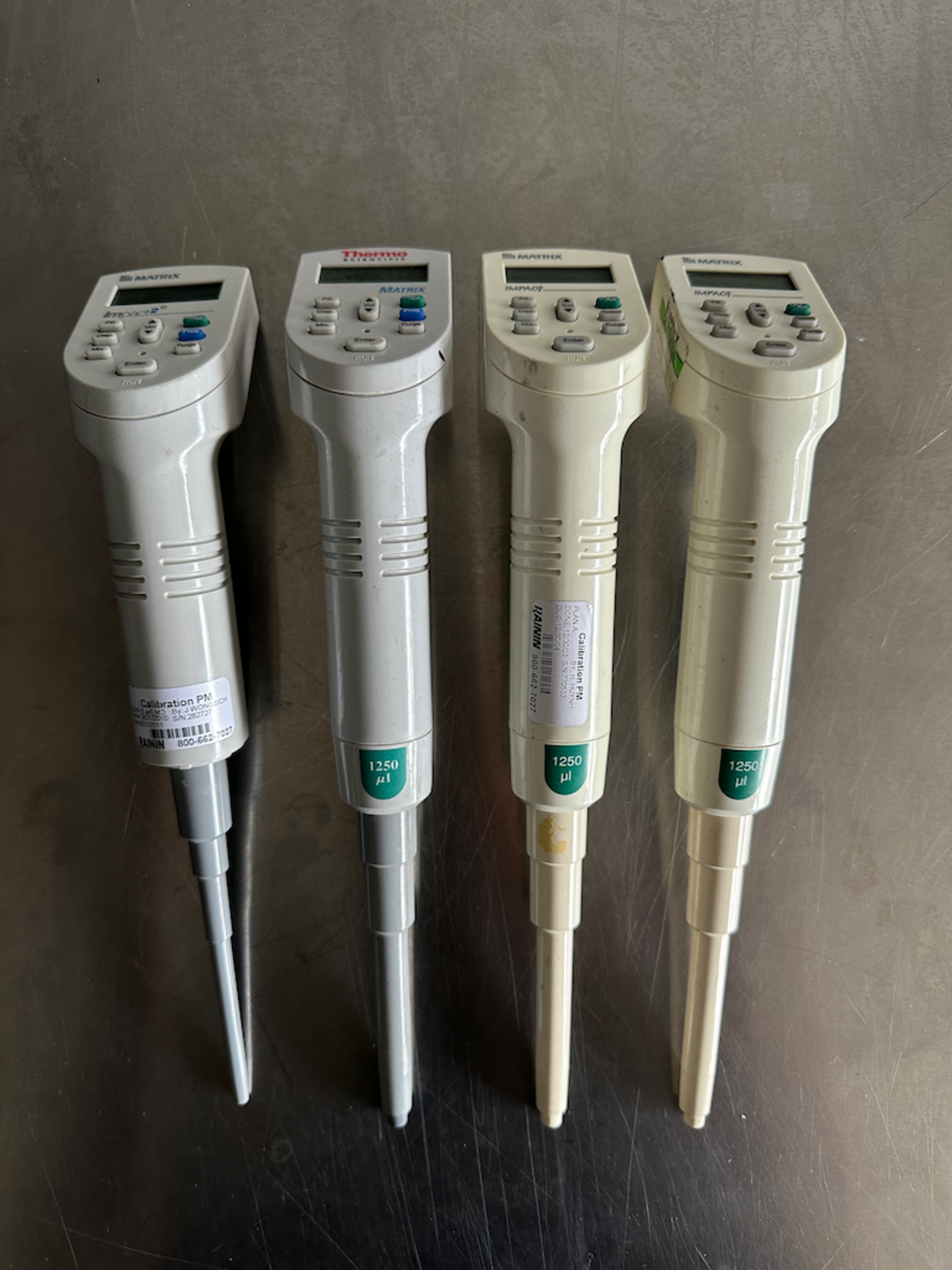 Lot: Consisting of Qty-4 Pipettes to include Qty-3 MATRIX Impact Pipettes & Qty-1 Thermo Scientific