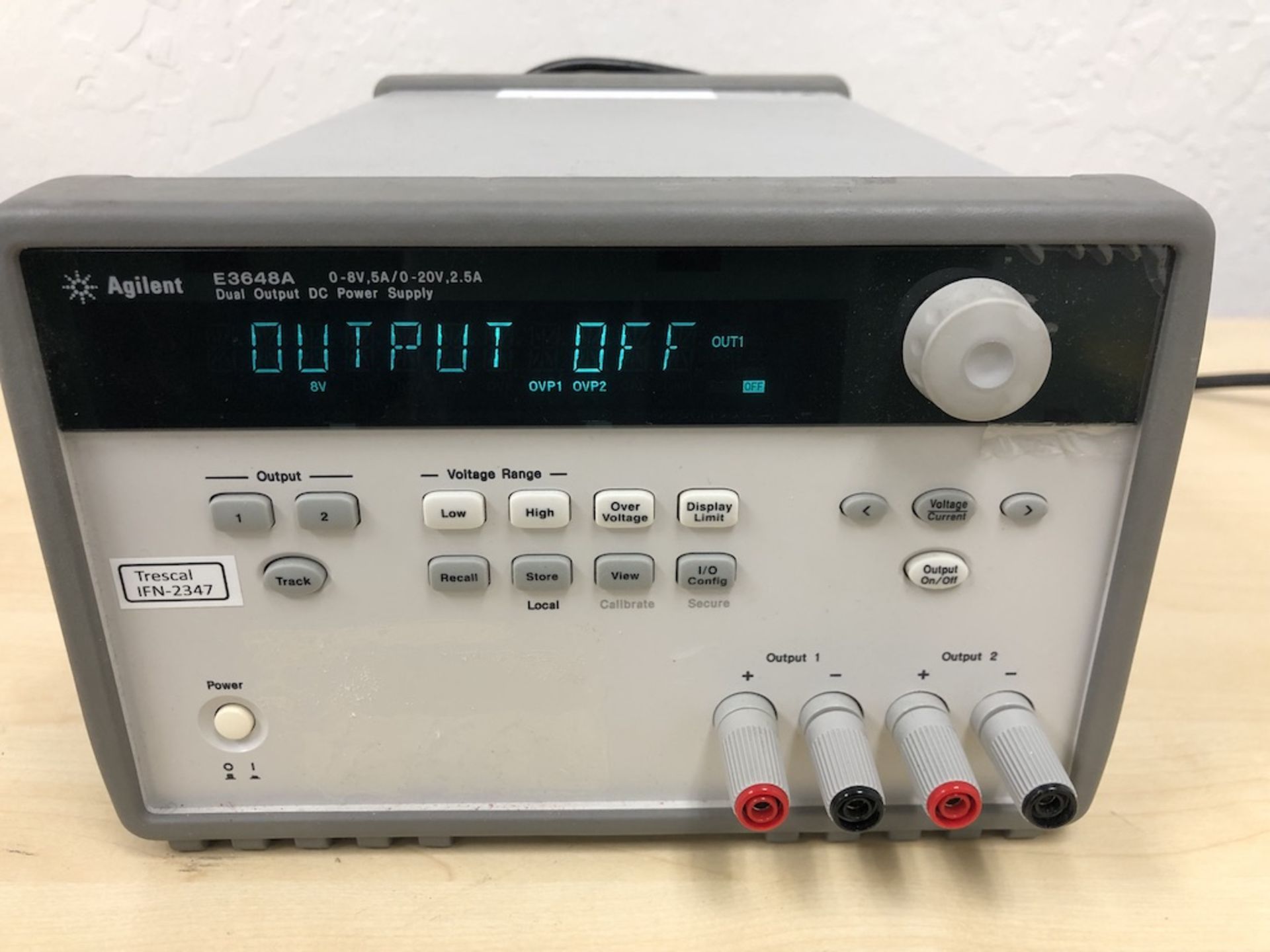 AGILENT E3648A DUAL OUTPUT DC POWER SUPPLY 0-8V, 5A/0-20V, 2.5A SN: MY40007740 - Image 2 of 8