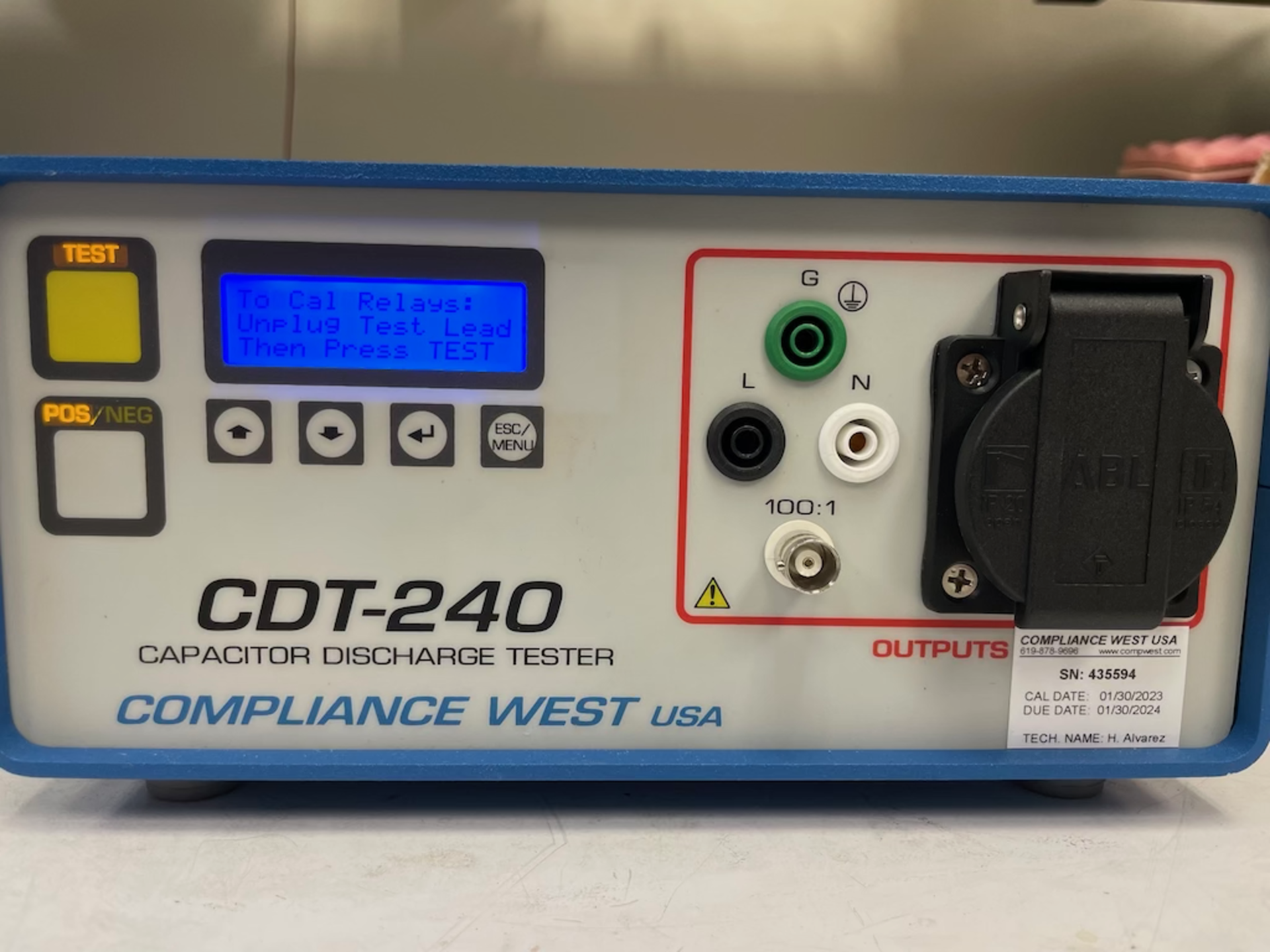 Compliance West CDT-240 Capacitor Discharge Tester SN/ 435594 - Located in Santa Clara, CA - Image 2 of 5