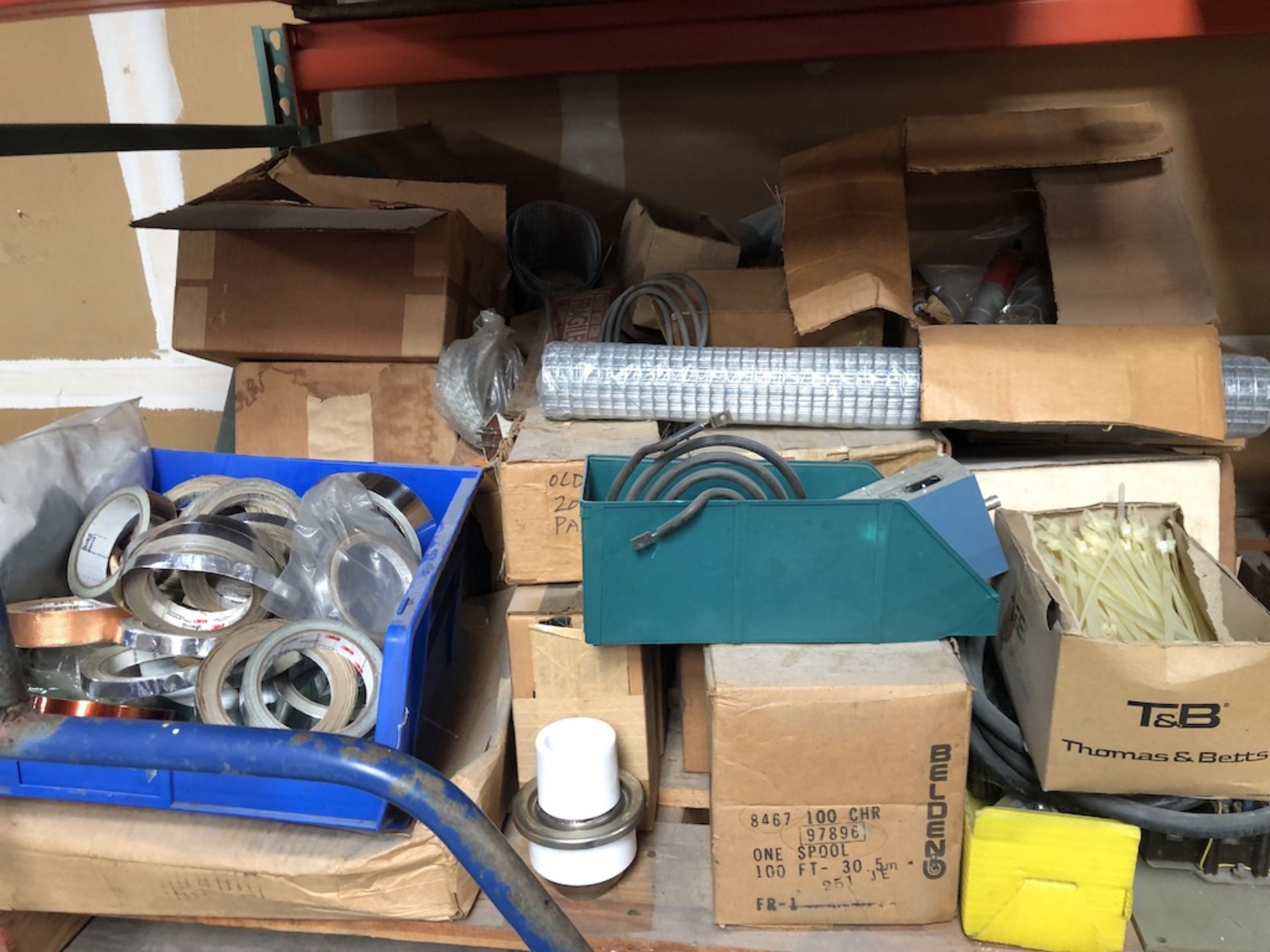 CONTENTS ON PALLET: ELECTRICAL TAPE, ZIP TIES, MISCELLANEOUS