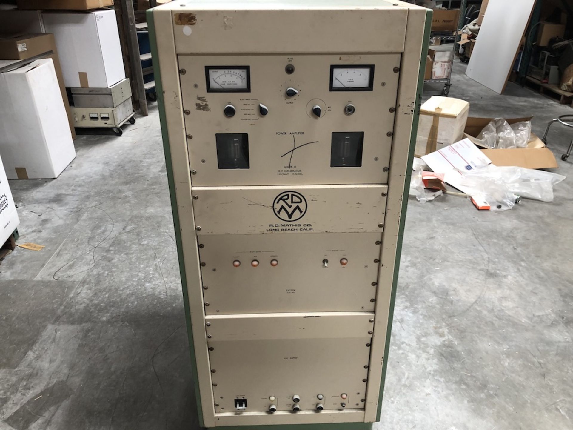 1 PIECE UNIT: R.D. MATHIS CO. RF GENERATOR MODEL: MARK III, POWER AMPLIFIER, EXCITER - Image 7 of 16
