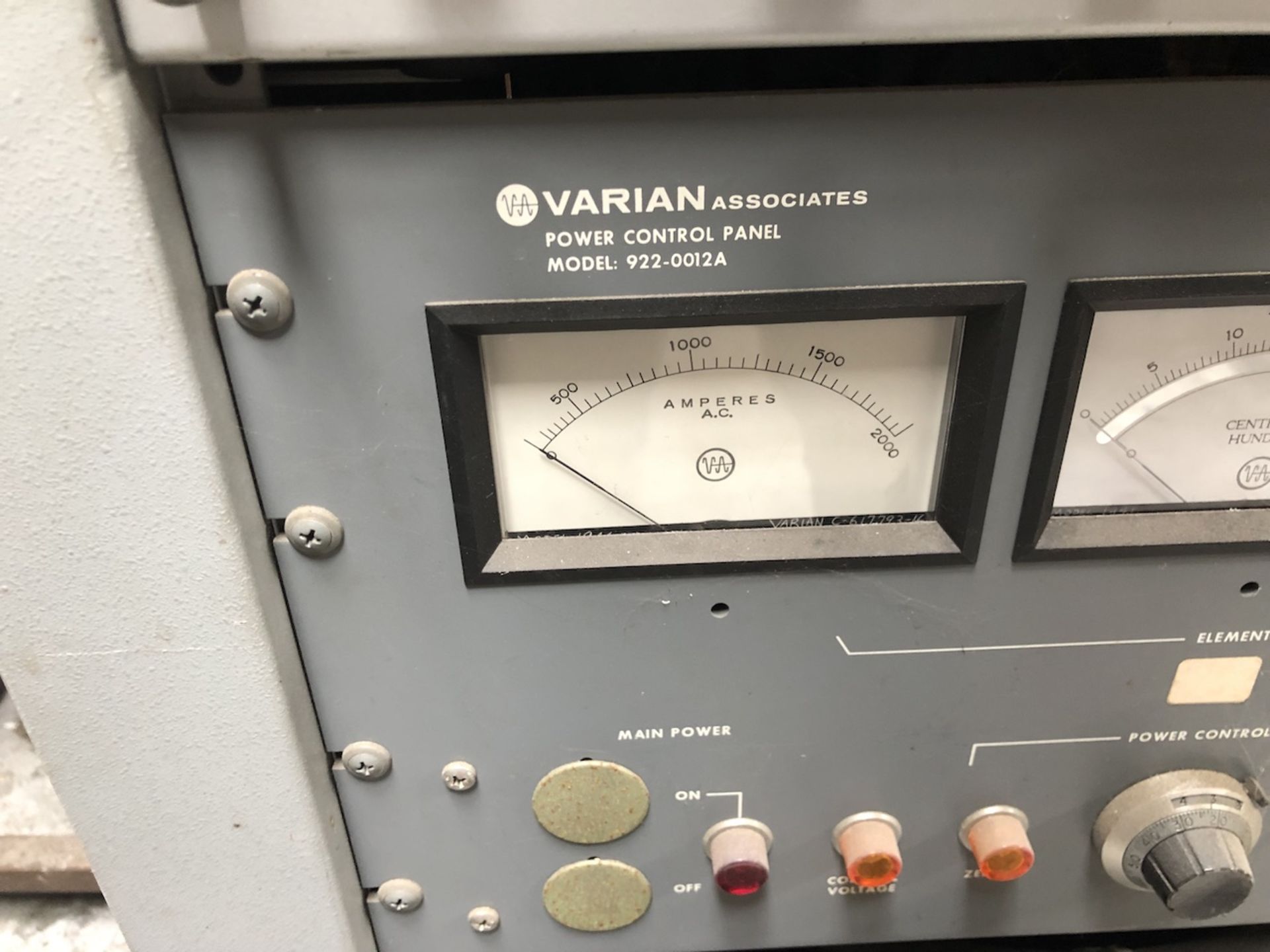 1 PIECE UNIT: VARIAN ROUGHING SYSTEMS CONTROL, VARIAN HOIST CONTROL, VARIAN POWER CONTROL PANEL - Image 13 of 17