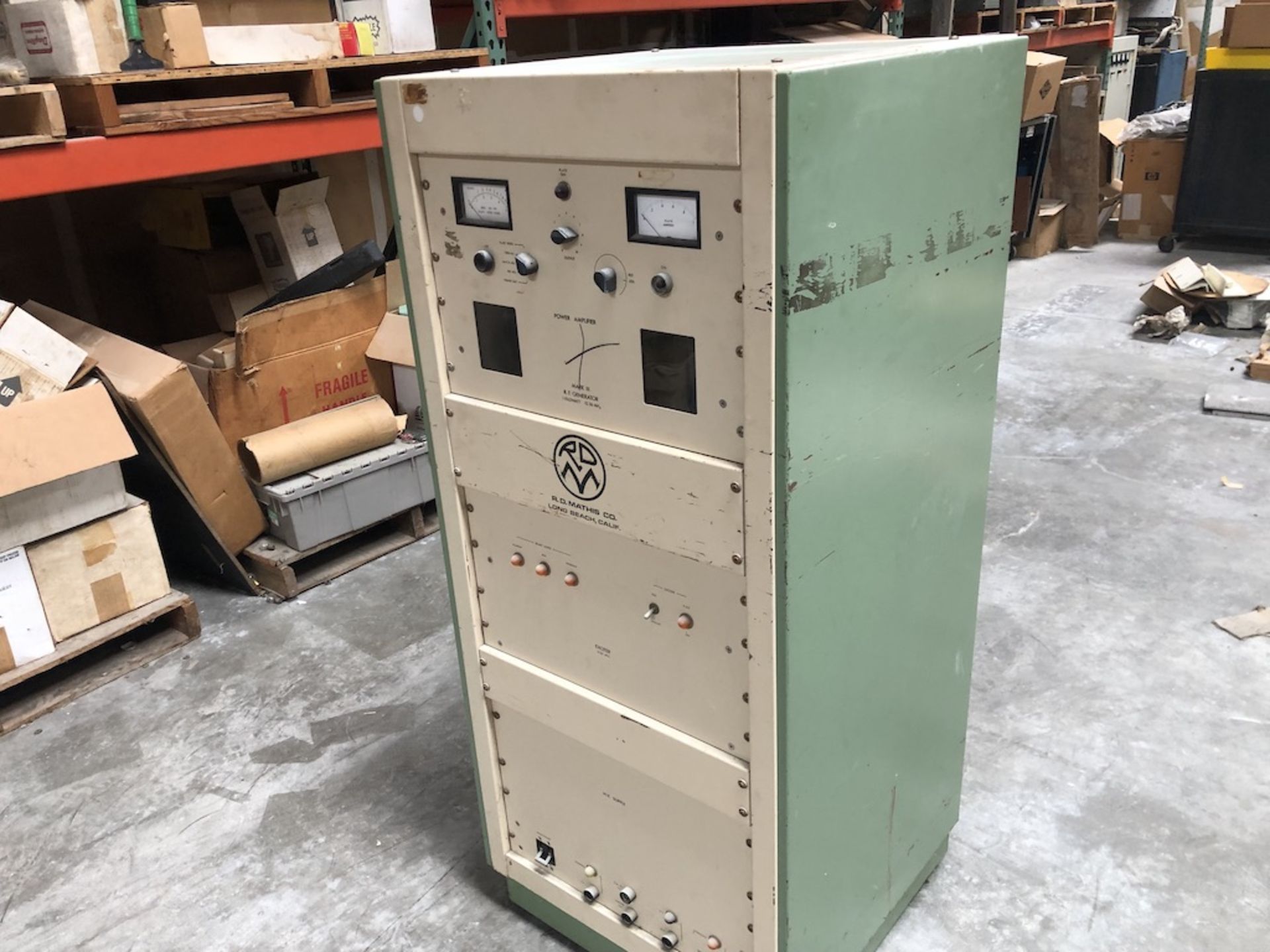 1 PIECE UNIT: R.D. MATHIS CO. RF GENERATOR MODEL: MARK III, POWER AMPLIFIER, EXCITER - Image 9 of 16