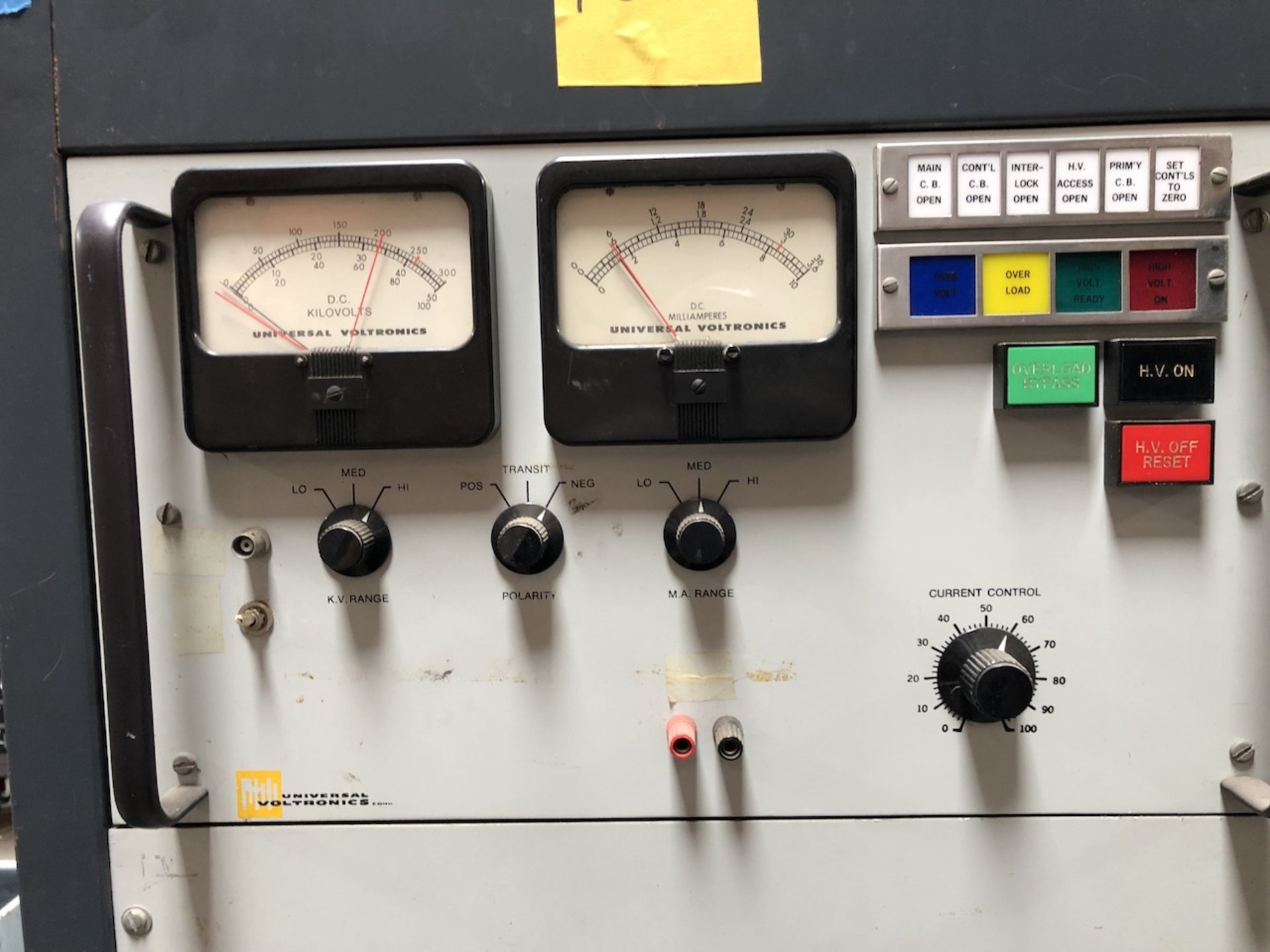 1 PIECE UNIT: UNIVERSAL VOLTRONICS HIGH VOLTAGE POWER SUPPLY LABTROL W/ UNIVERSAL VOLTRONICS - Image 2 of 7