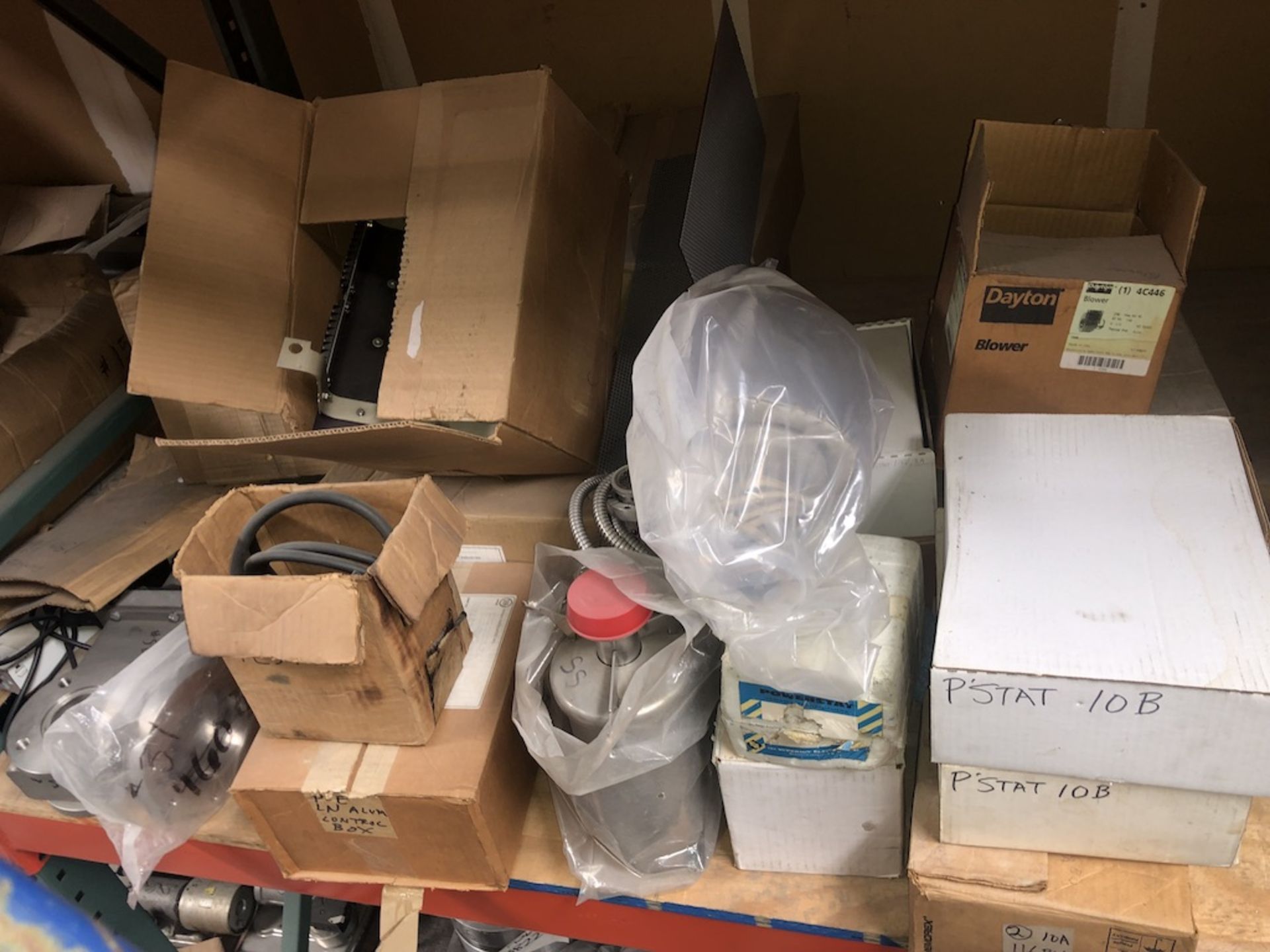 CONTENTS ON PALLET: VACUUM GATE VALVES, DAYTON BLOWER, PSTAT 10B, PSTAT 10B