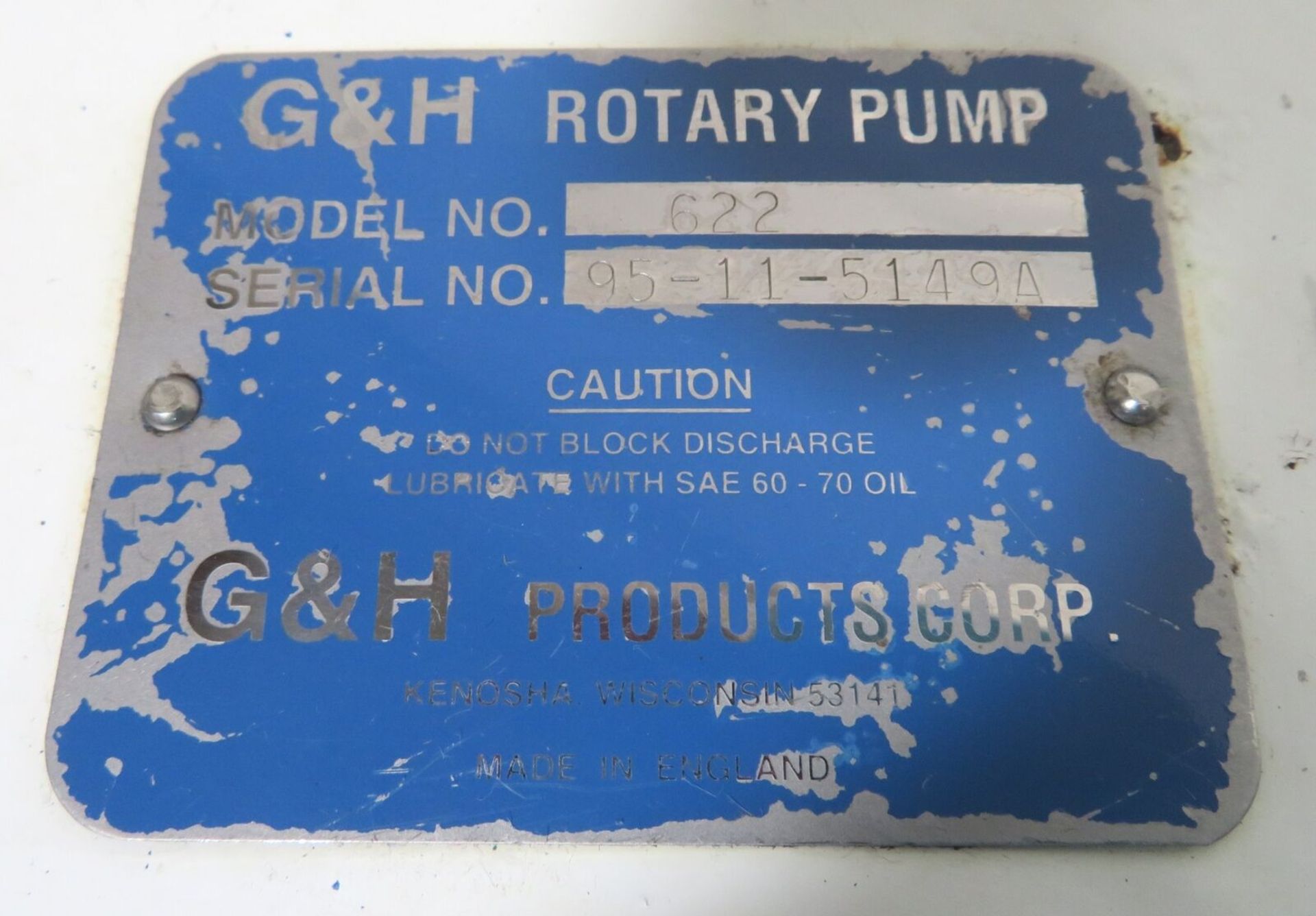 G&H Products 622 Rotary Lobe Pump Head (1-7/8"ID, 3"OD Sanitary Flanges) - Gilroy - Image 9 of 9