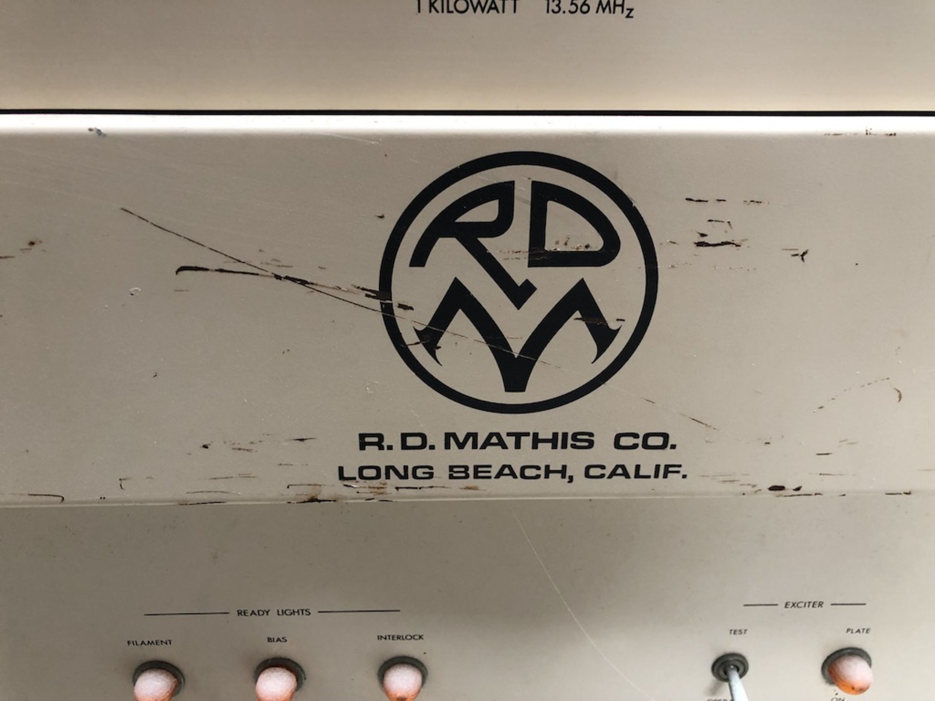 1 PIECE UNIT: R.D. MATHIS CO. RF GENERATOR MODEL: MARK III, POWER AMPLIFIER, EXCITER - Image 4 of 16