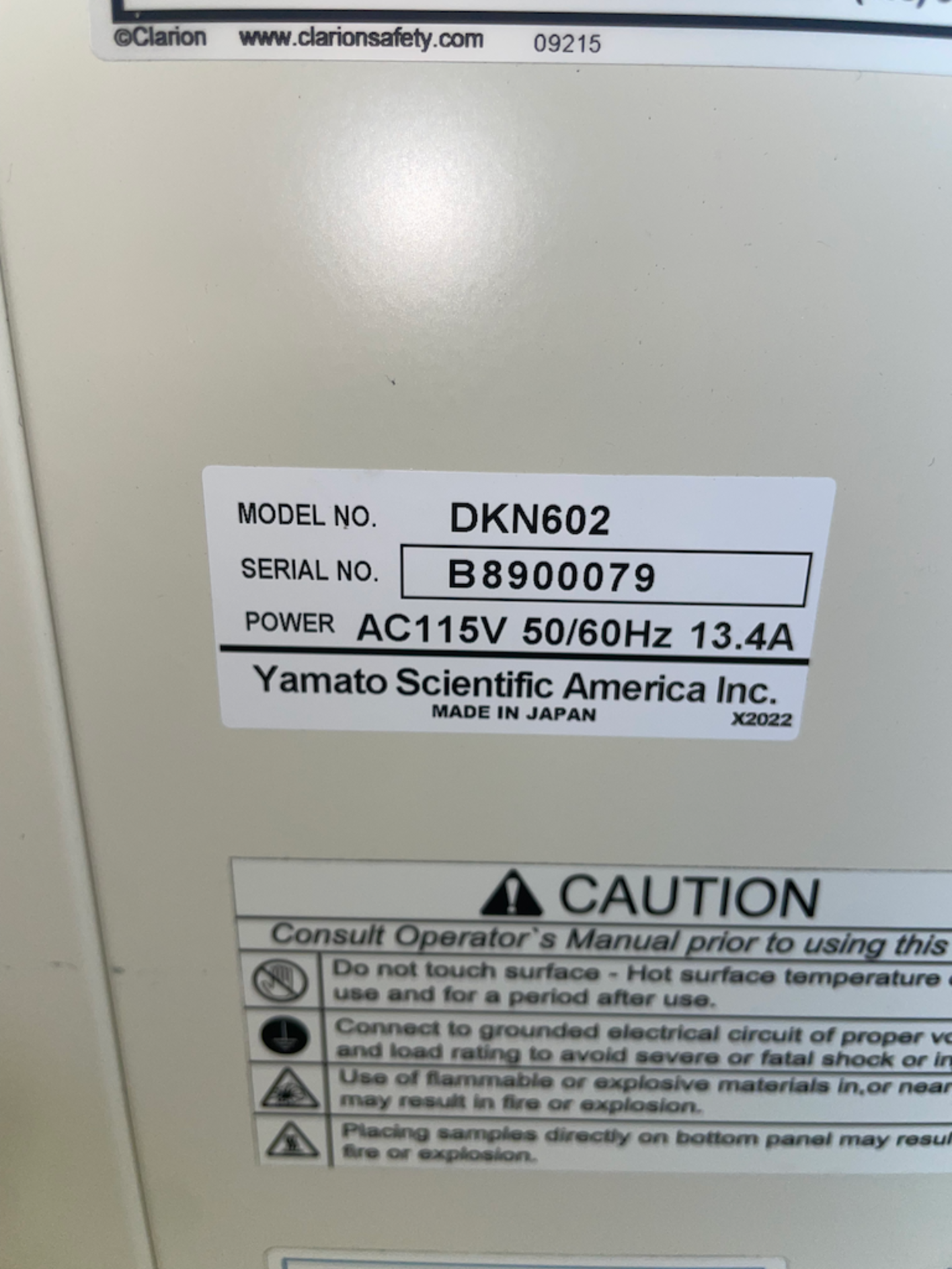 YAMATO DKN602 CONSTANT TEMPERATURE OVEN - LOCATED AT 999 N 10TH ST, SJ, CA - Image 6 of 6