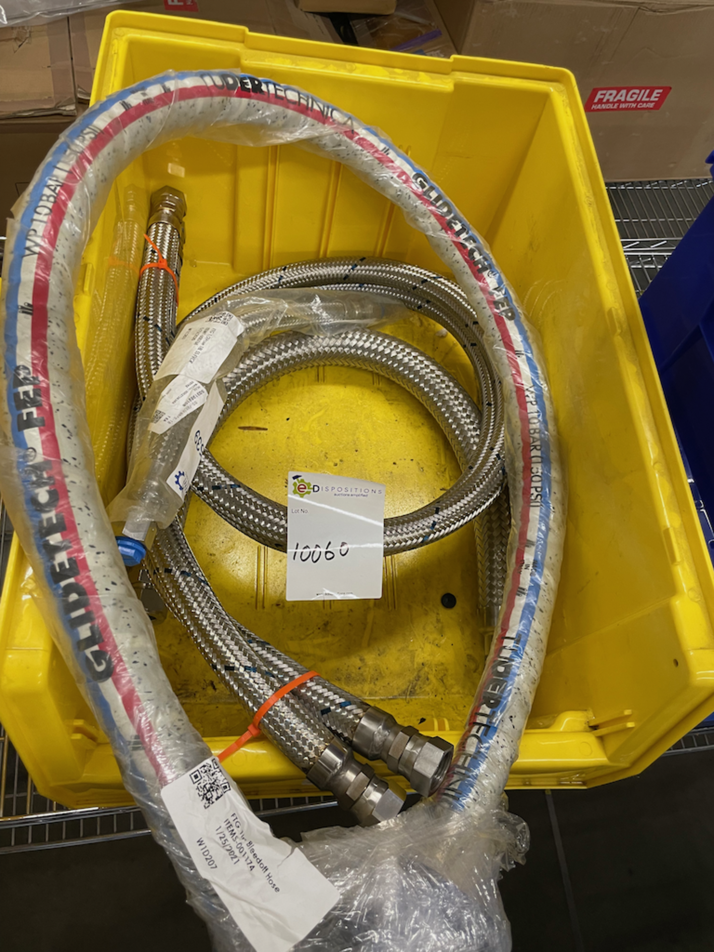 LOT CONSISTING OF QTY-4 SECTIONS OF BRAIDED WIRE TUBES | CABLES, 2 ~5' SECTIONS & 1- 2' SECTION - - Image 3 of 4