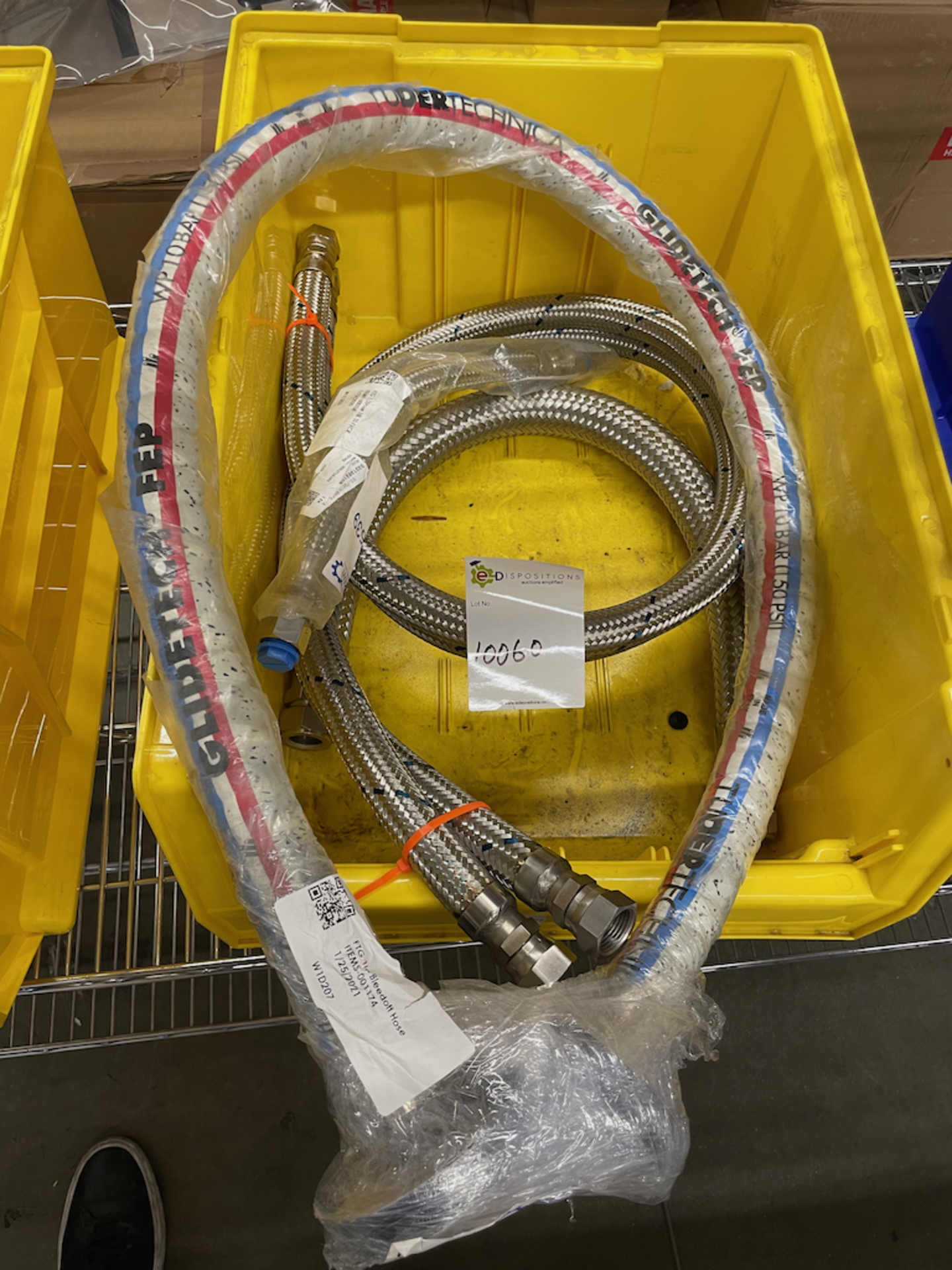 LOT CONSISTING OF QTY-4 SECTIONS OF BRAIDED WIRE TUBES | CABLES, 2 ~5' SECTIONS & 1- 2' SECTION - - Image 2 of 4