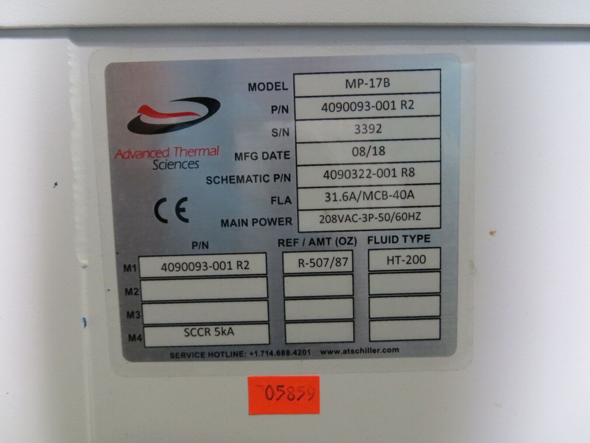 Advanced Thermal Sciences M-Pak MP-17B Chiller 4090093-001 R2 - Gilroy - Image 9 of 10