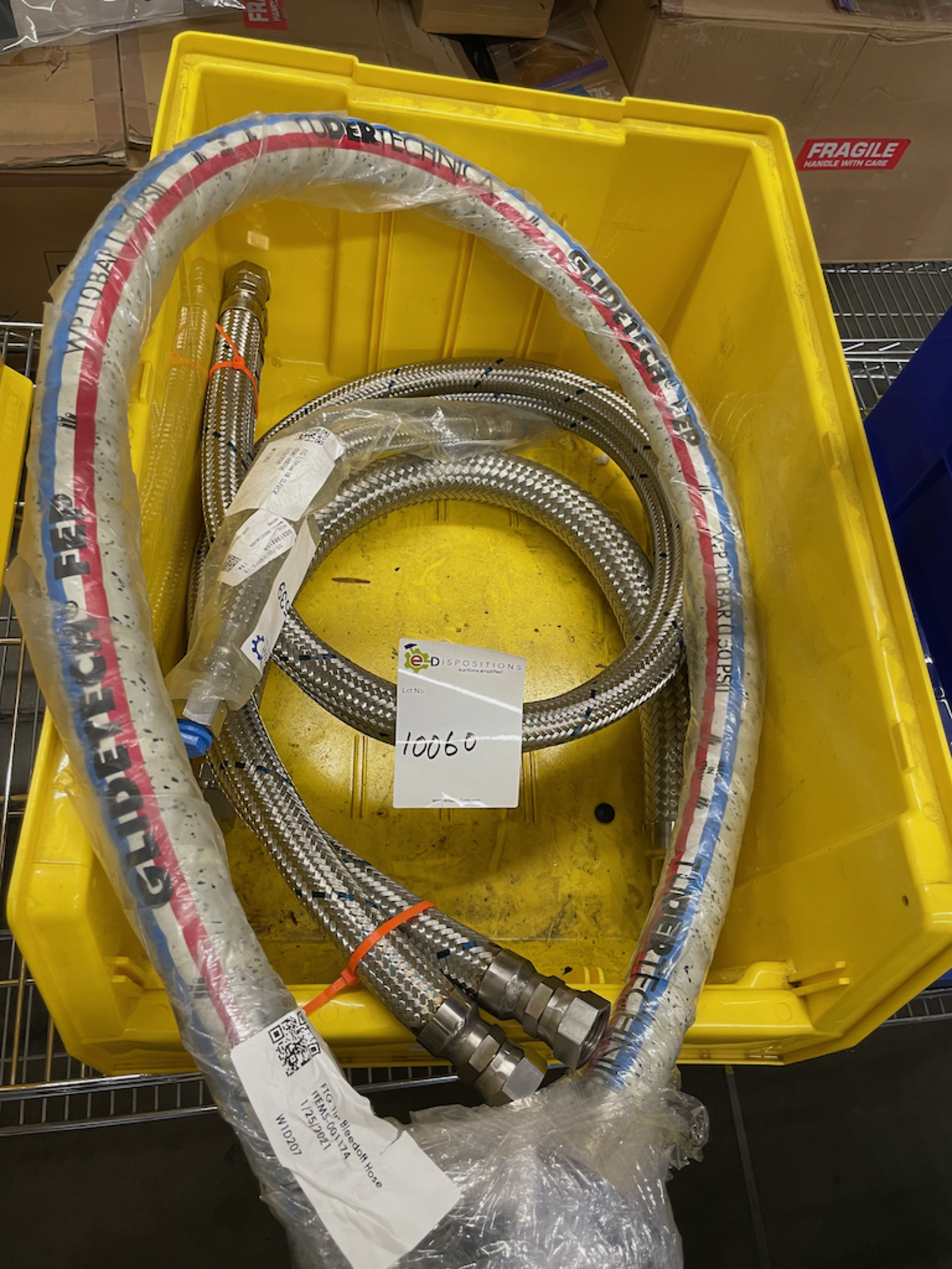 LOT CONSISTING OF QTY-4 SECTIONS OF BRAIDED WIRE TUBES | CABLES, 2 ~5' SECTIONS & 1- 2' SECTION - - Image 4 of 4