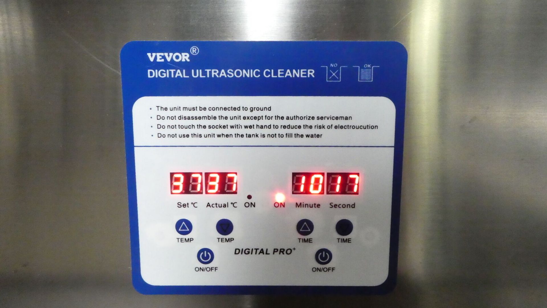 VEVOR Digital Ultrasonic Cleaner TH-100A LS Capacity 30.0L - Gilroy - Image 2 of 9